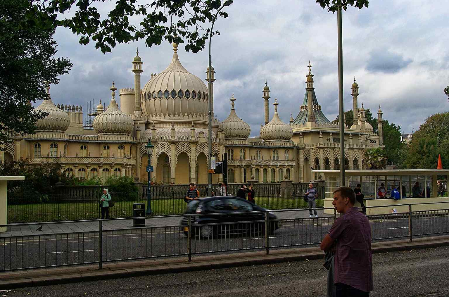 A historic view from Old Steine, close to the promenade where the Prince Regent first rented the modest house that became the Pavilion.