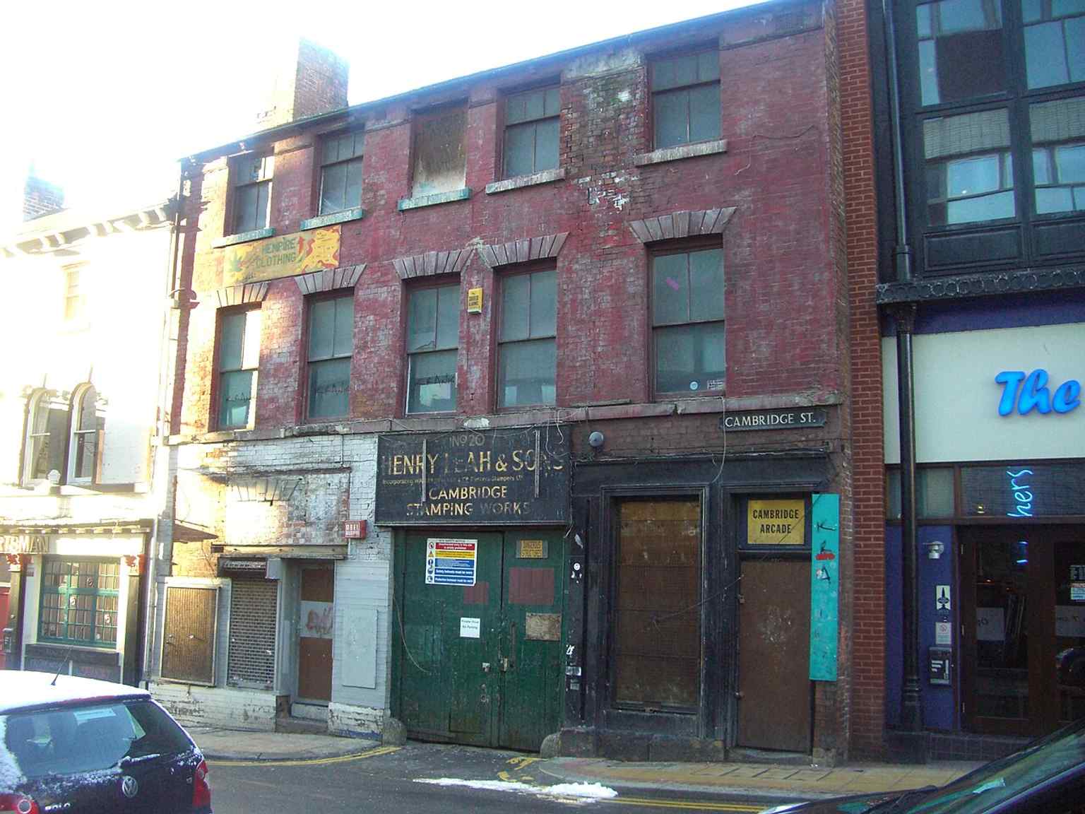 The Cambridge Street frontage of Leah’s Yard, one of Sheffield’s last surviving Little Mesters workshops and now a restored Grade II* landmark.