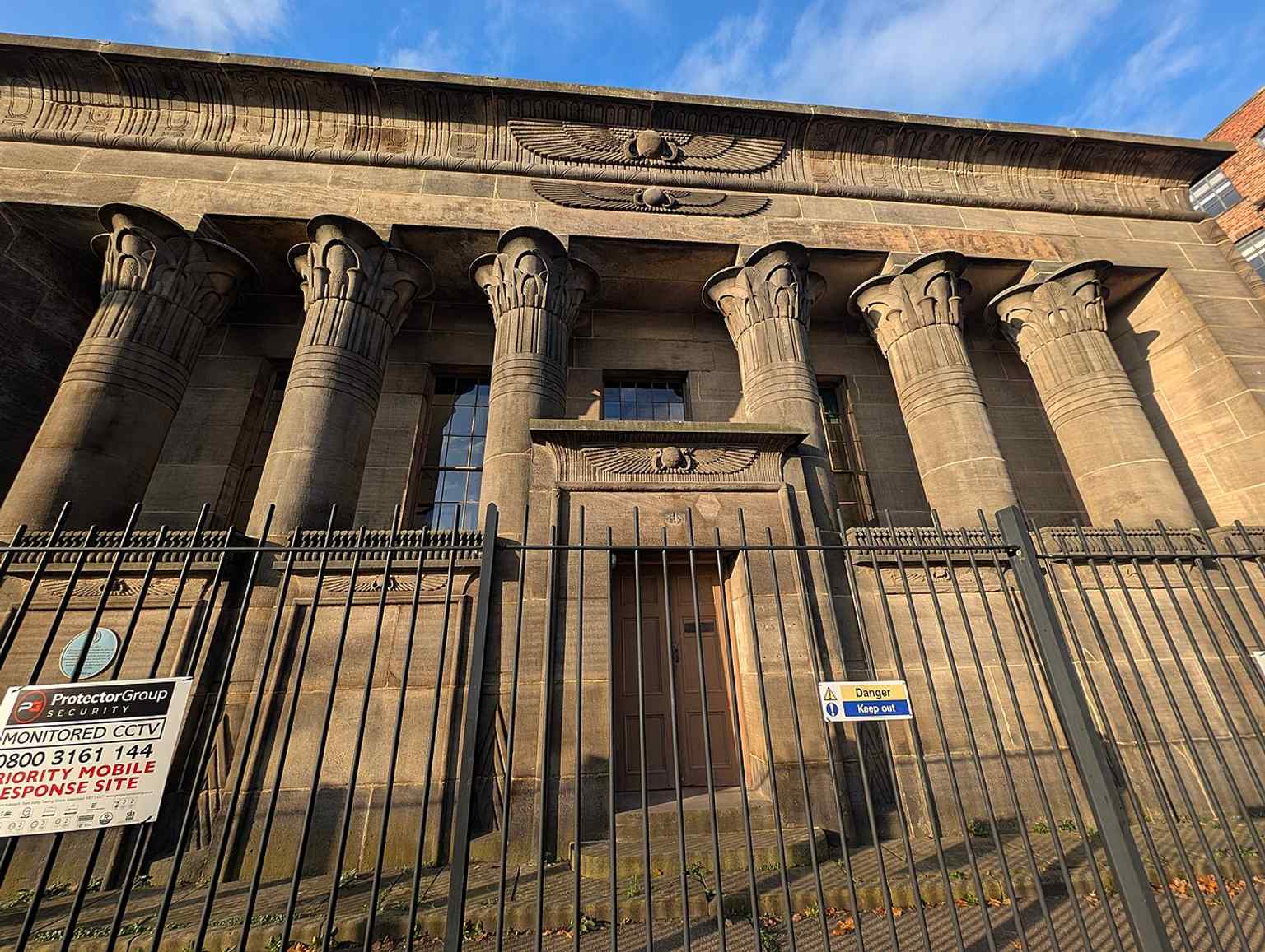 One of the modern exterior views of Temple Works, showing the Grade I listed mill that once housed what was said to be the biggest single room in the world.