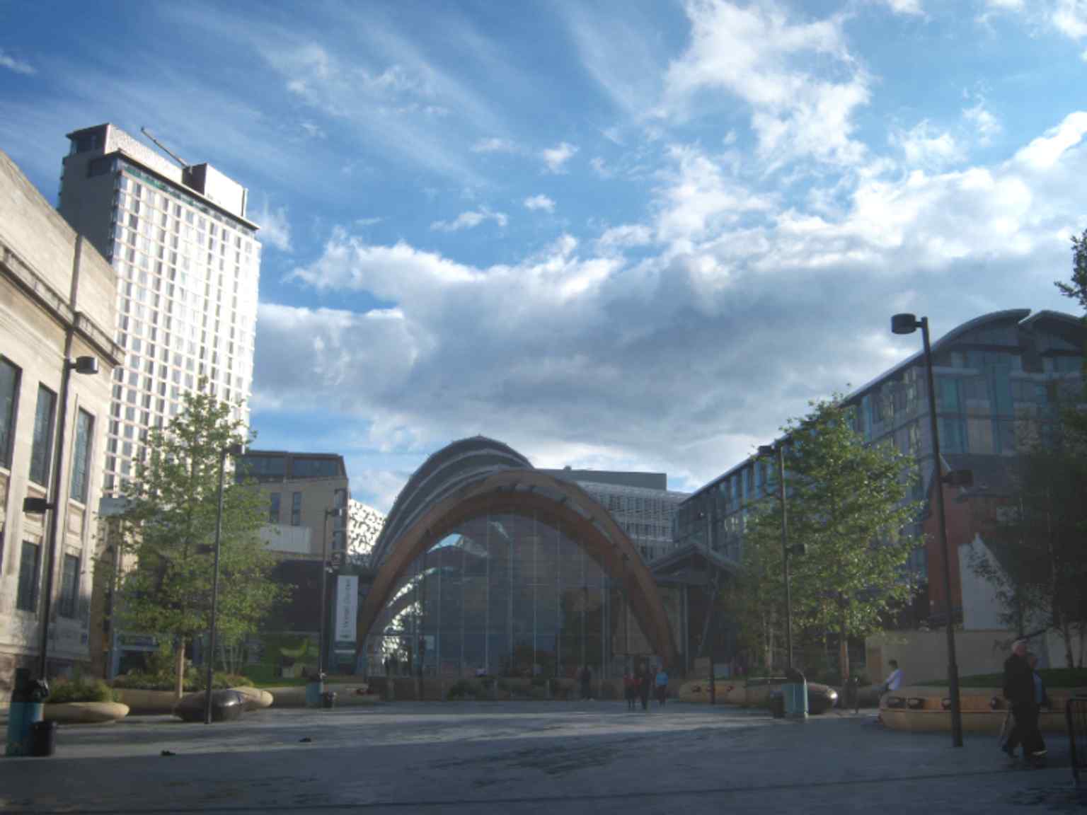 Tudor Square, the city centre public space created in 1991 and later modernised for Sheffield’s theatre quarter.