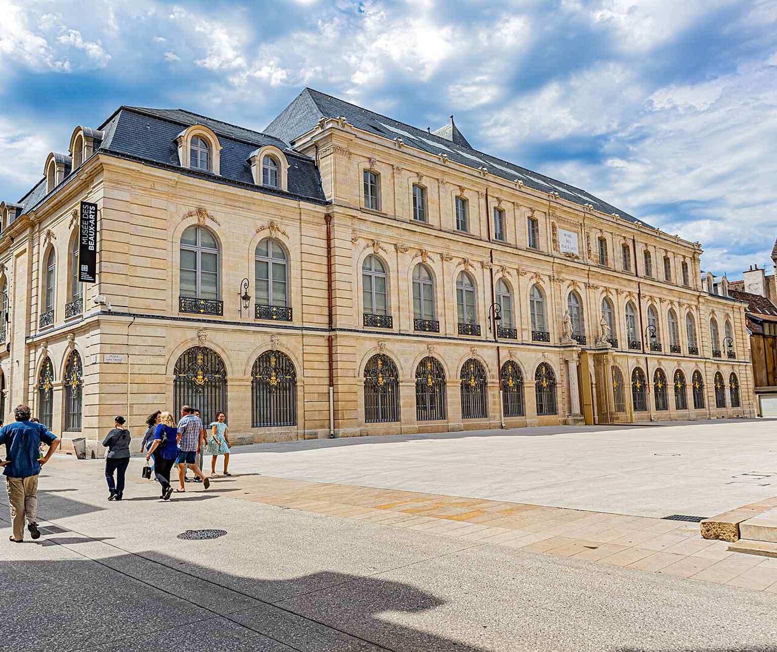 The main entrance of the Museum of Fine Arts of Dijon, housed in the ancient ducal palace, which was transformed into the Palace of the States of Burgundy by Jules Hardouin-Mansart.