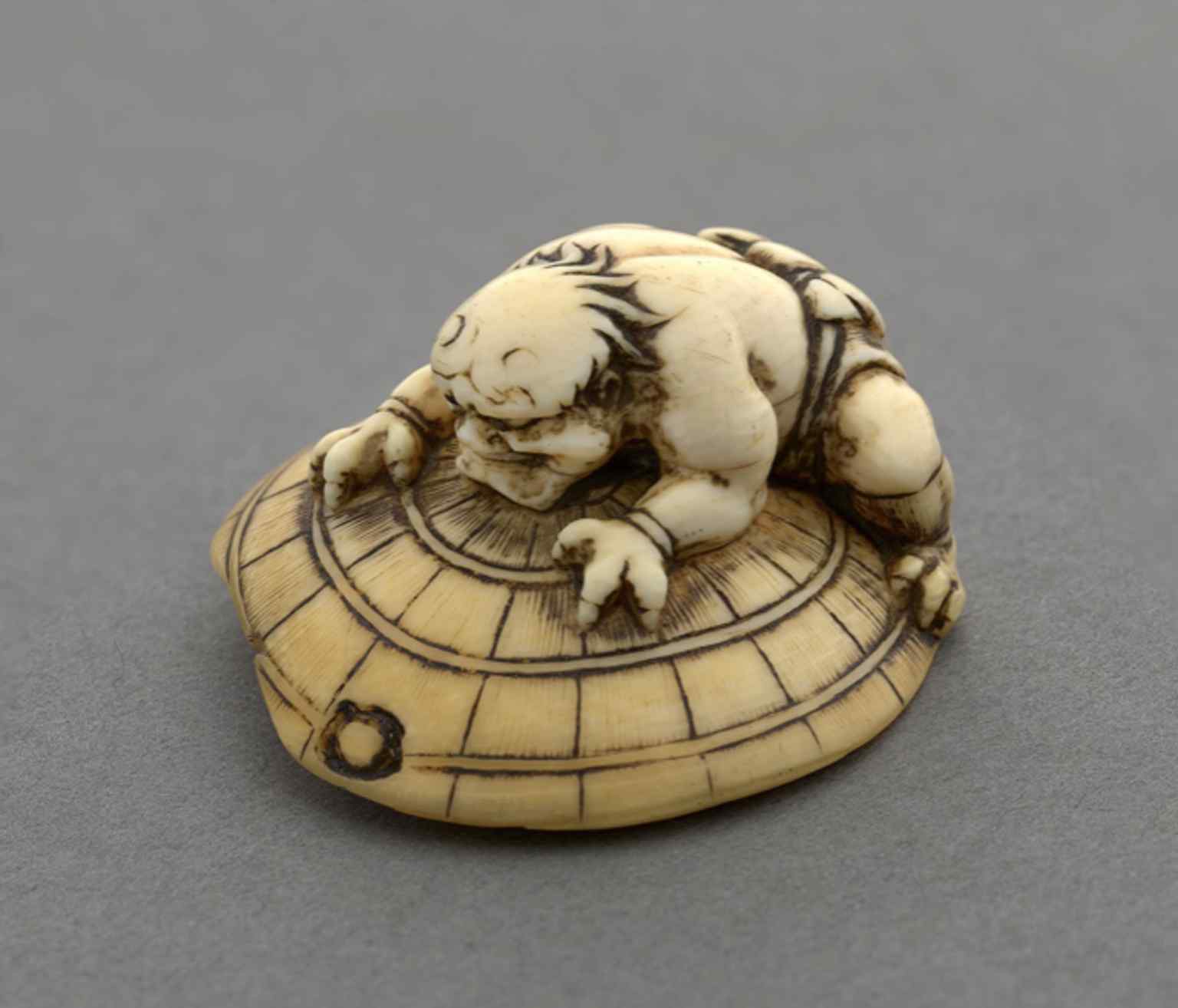 An intricately carved Japanese Netsuke from the Edo period, part of the extra-European collections which reveal a 'curiosity of the elsewhere' among Western collectors.