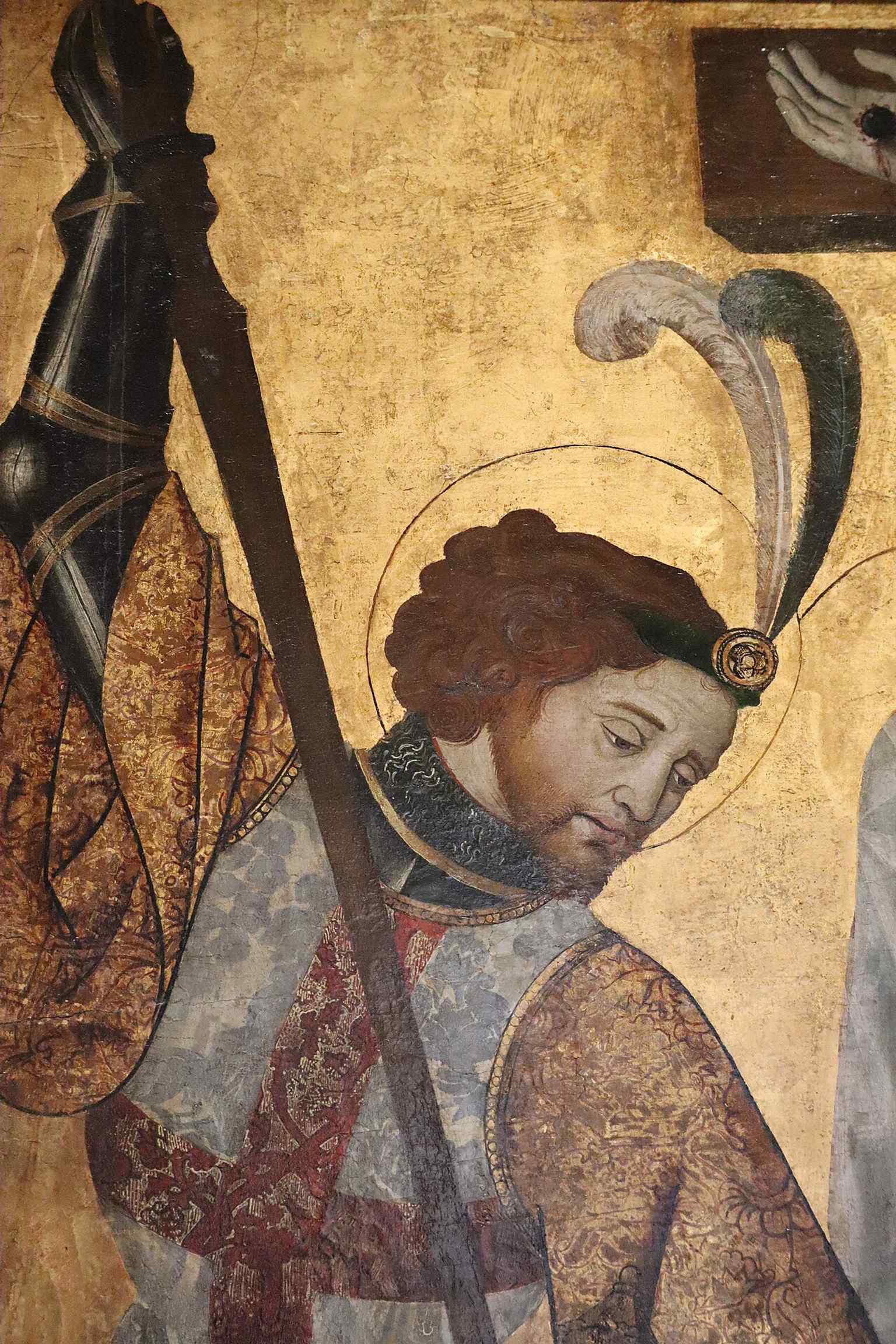 A detail from the Retable of Saint George, one of the medieval altarpieces illustrating the rich and remarkable collection of Middle Ages art.