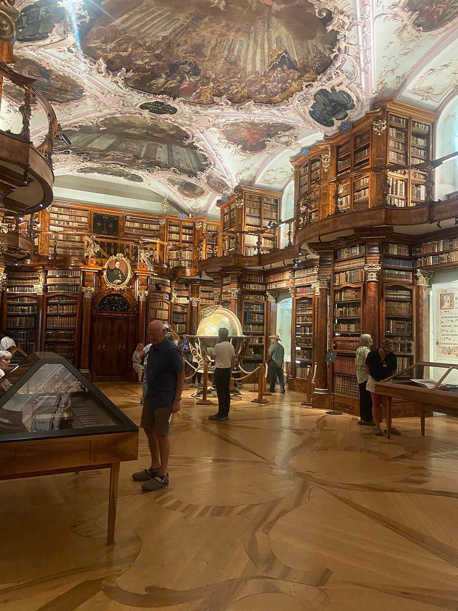 The Abbey Library’s baroque reading hall, home to one of Europe’s great monastic book collections.