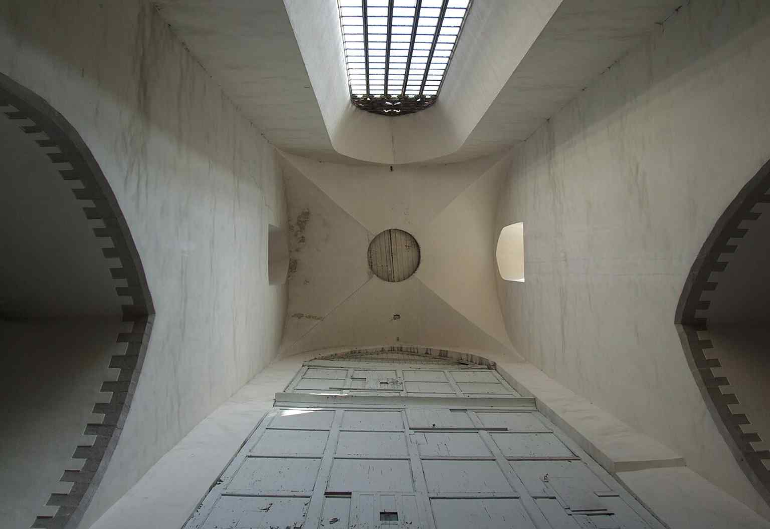 Inside the tower, the narrow climb hints at the church’s famous viewing platform high above Tallinn.
