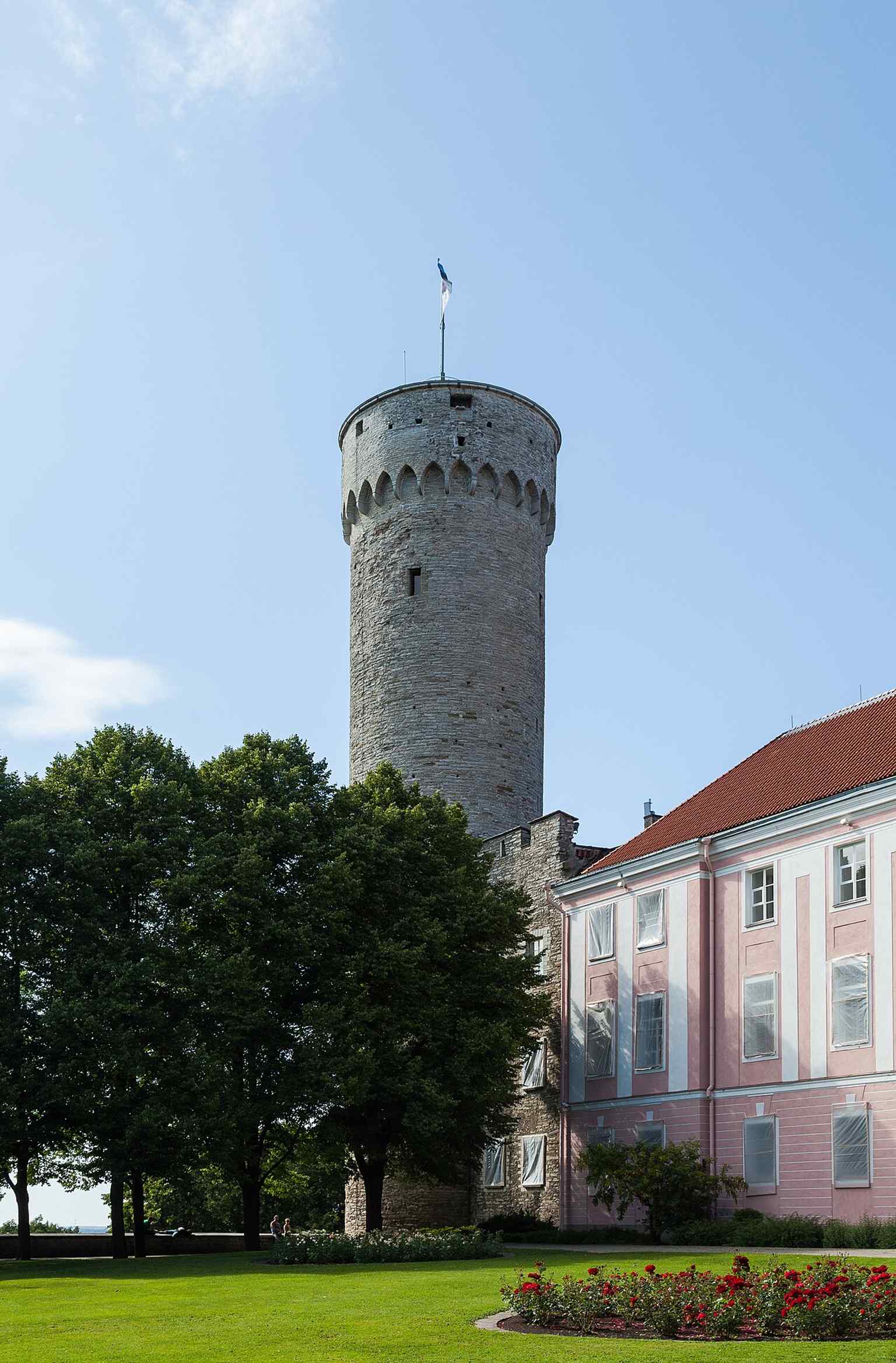 A close view of Tall Hermann, the tower that became a symbol of Estonian independence when the flag was first raised here in 1918.