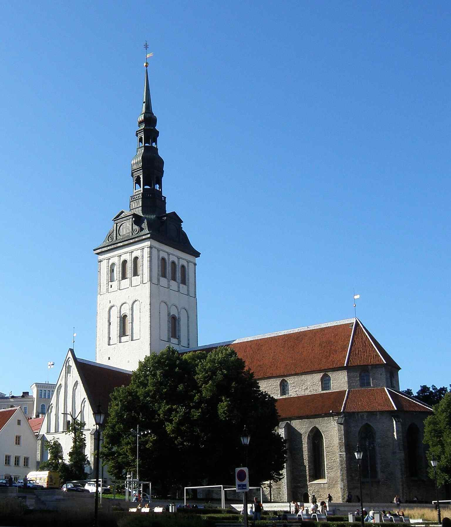 A clear view of Niguliste Church in Tallinn, the medieval landmark that once dominated the western skyline of the Old Town.