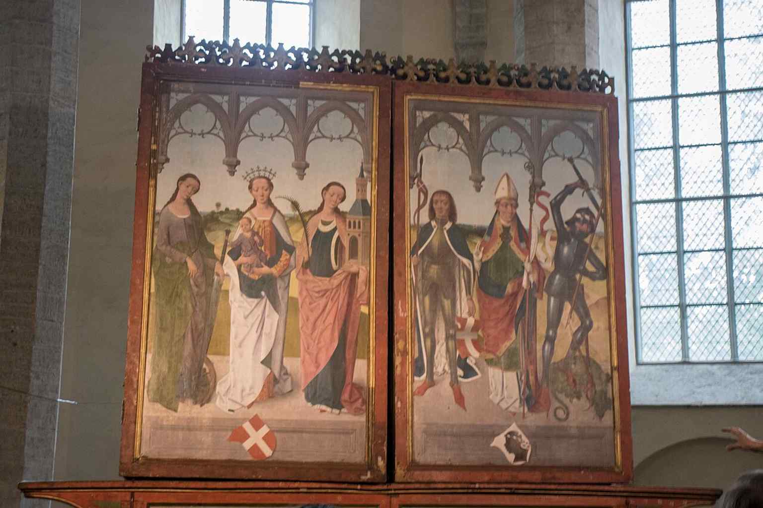 The closed altarpiece form, useful for explaining the museum tradition of unveiling the altar on Saint Nicholas’ Day.