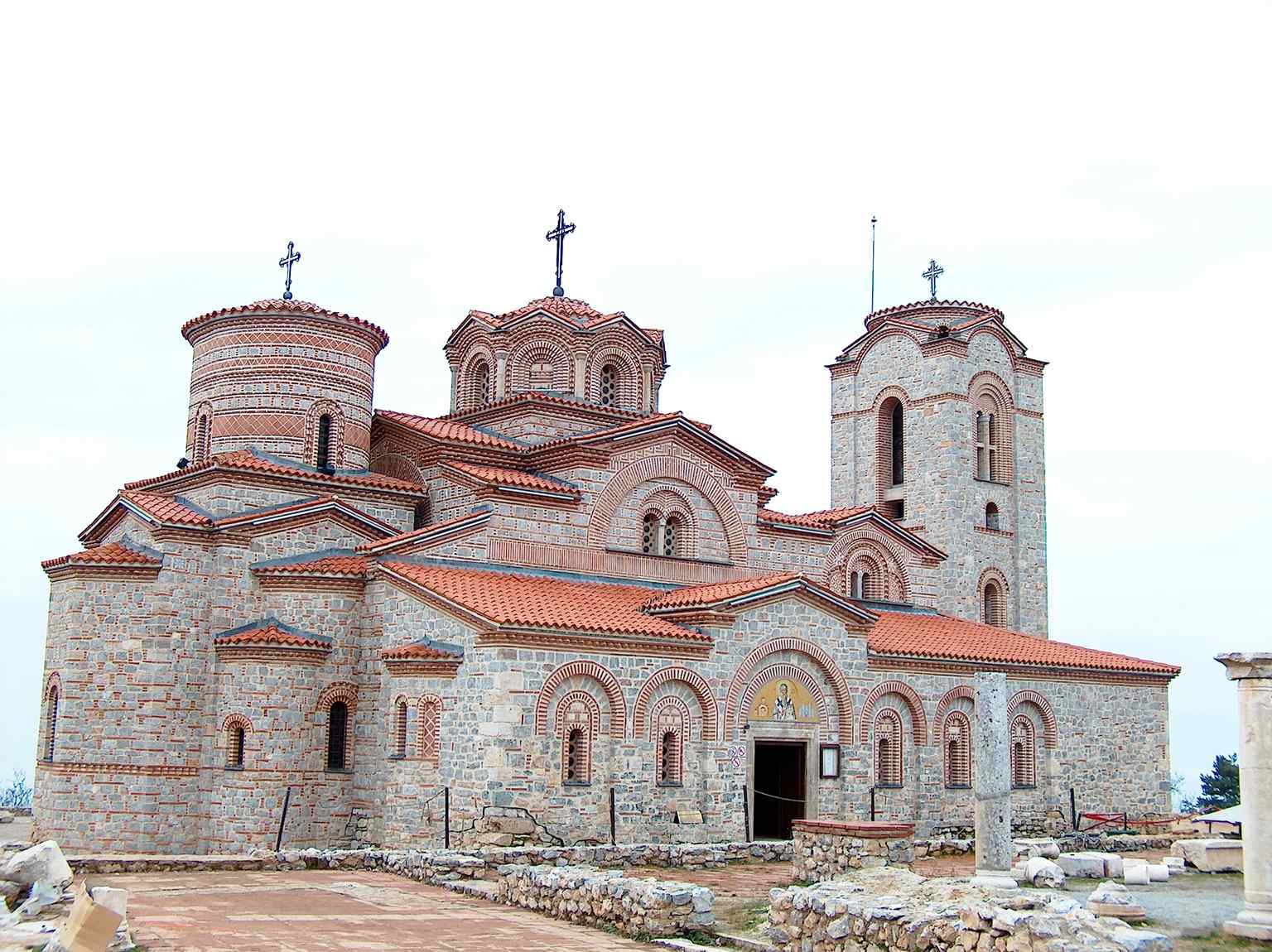 The Church of Saints Clement and Panteleimon, seen here on Plaošnik, is believed to be the site where the first students of the Glagolitic alphabet were taught.