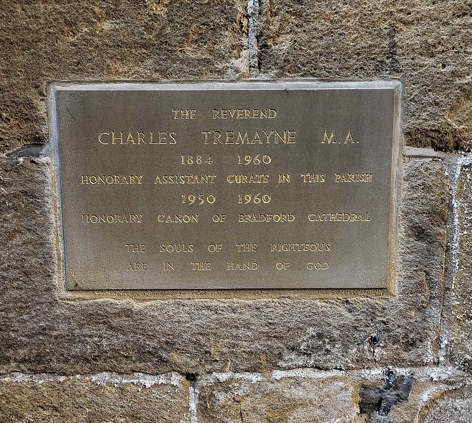 A memorial plaque inside the Minster, showing the many commemorative monuments preserved here.