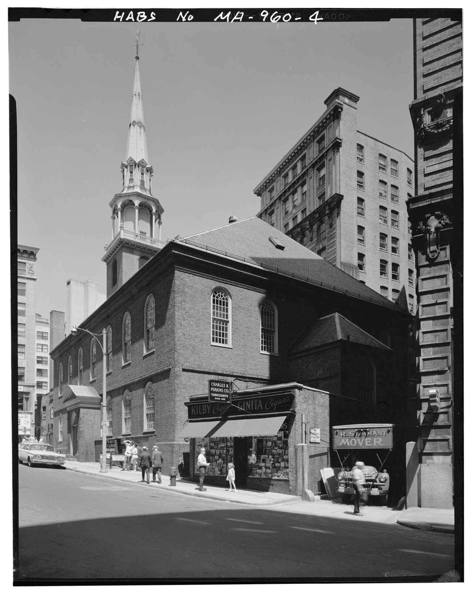 The east and south sides of the building, helping show the scale of the largest building in Boston at the time of the Tea Party.