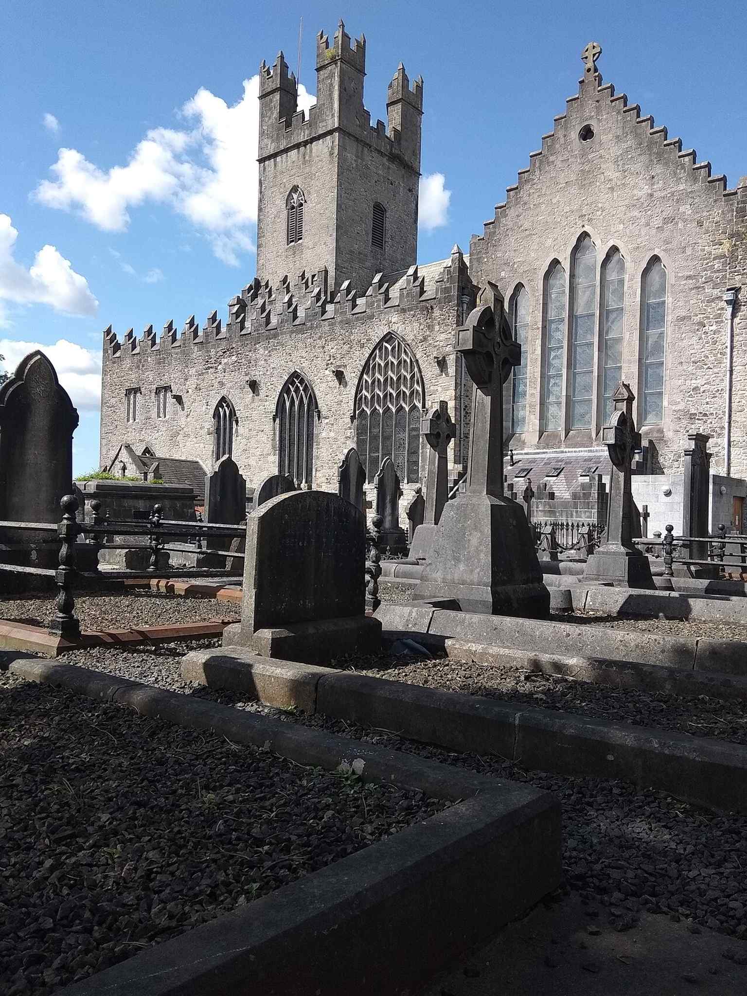 This high-resolution exterior view showcases St. Mary's Cathedral, built in 1168 on the site of Domnall Mór Ua Briain's palace and the Viking "Thingmote."