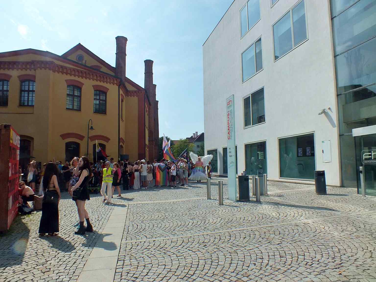 A contemporary public gathering at the museum, reflecting its role as a cultural and debate venue beyond exhibitions.