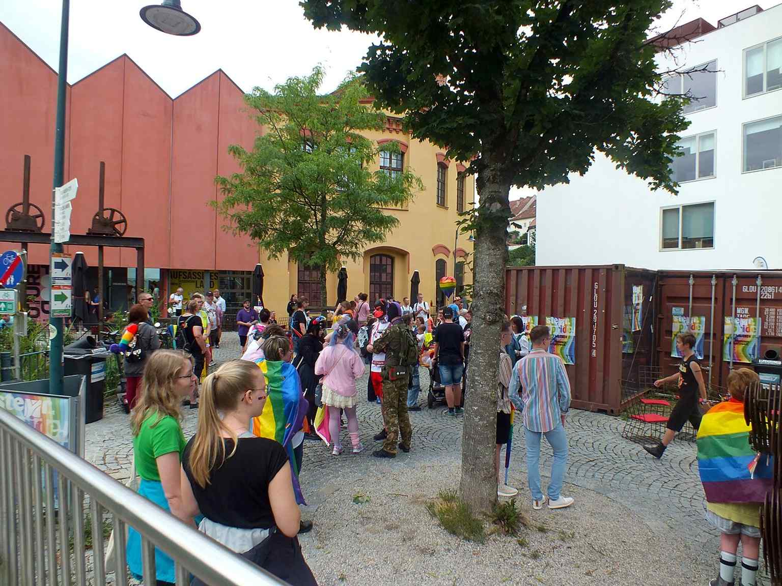 A crowd at the museum during Pride 2024, underlining how the venue hosts discussions around rights and inclusion.