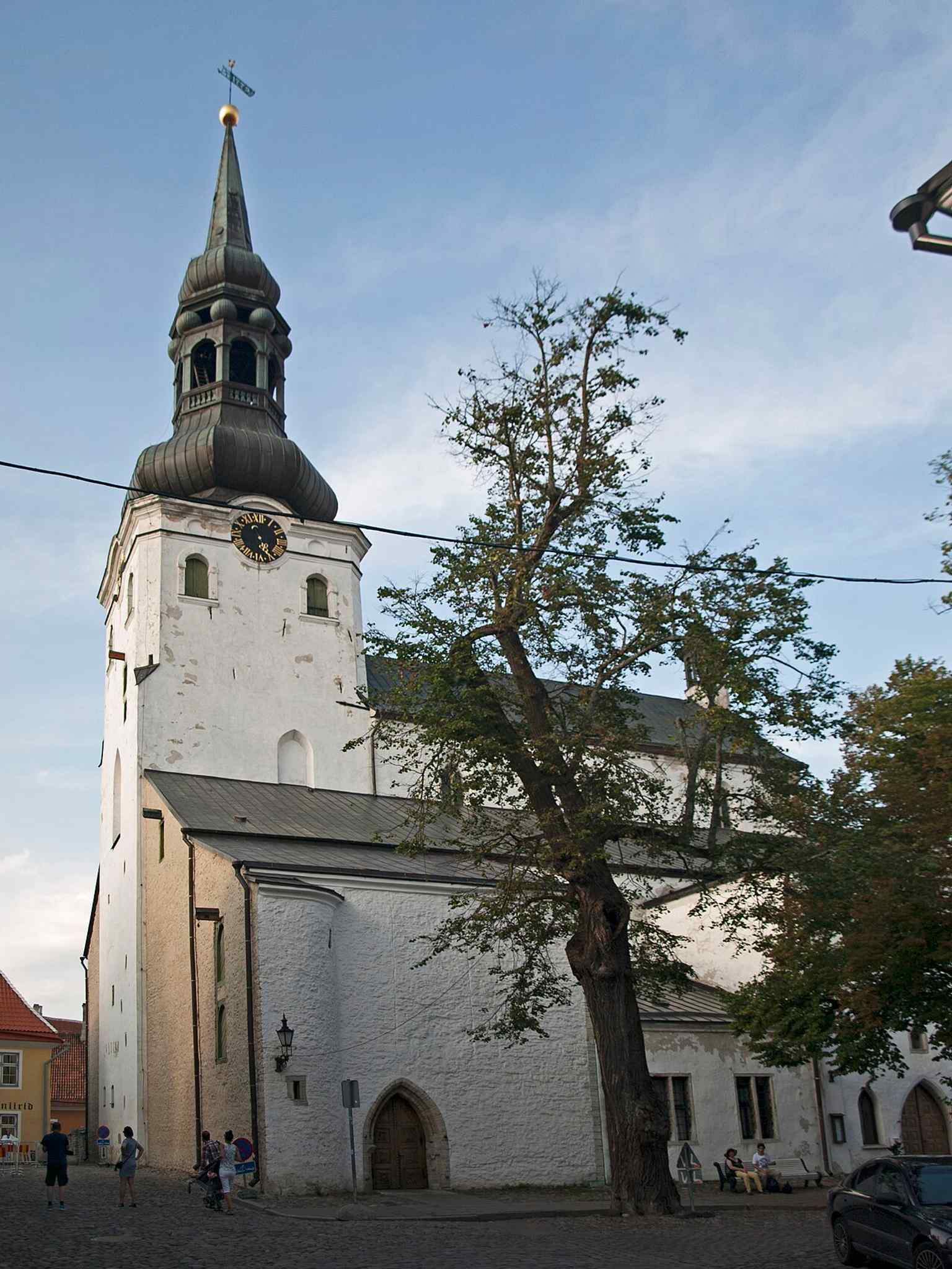 A classic southwest view of Tallinn Cathedral, showing the western tower added in the late 1700s after the great fire.
