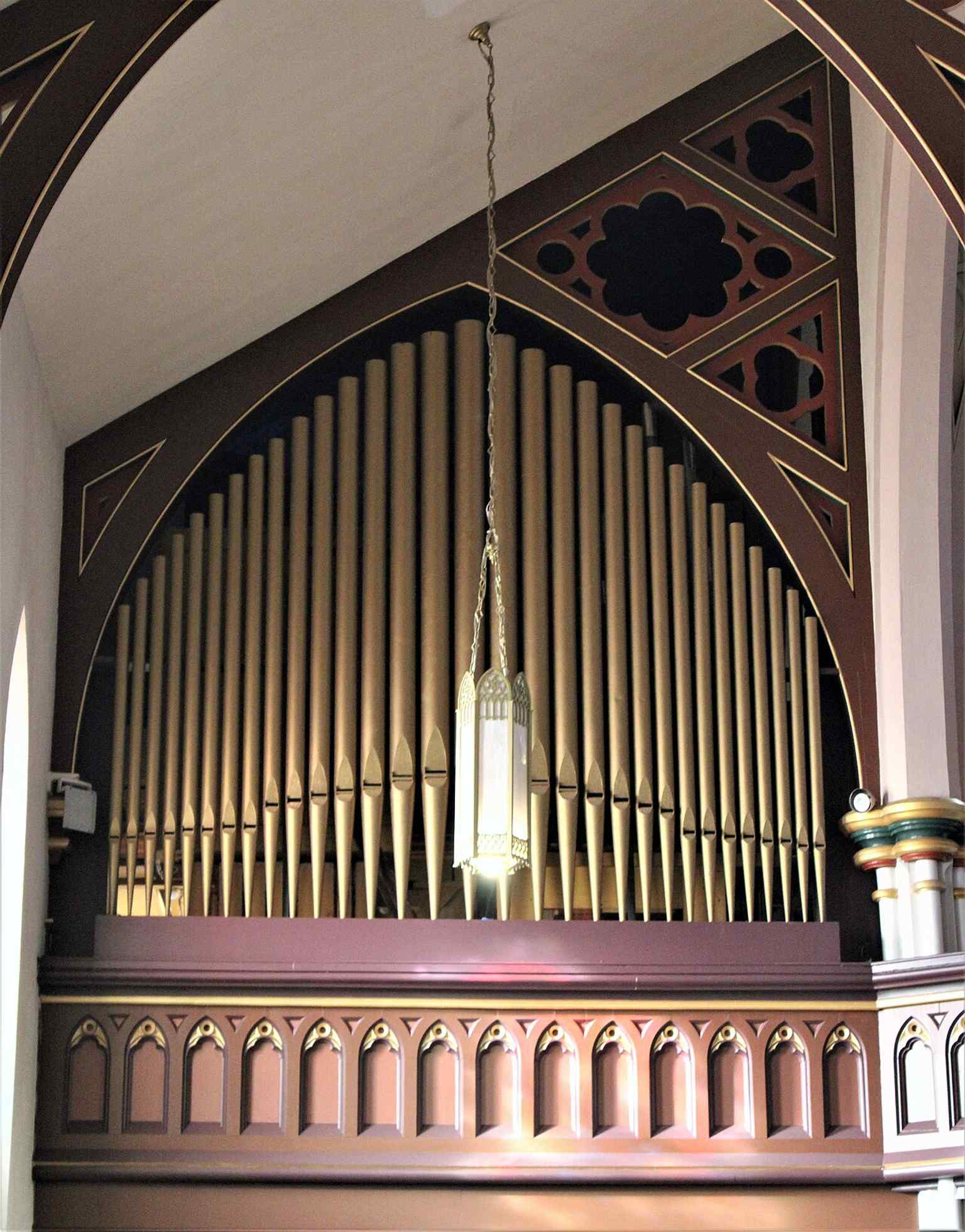 The pipe organ inside the cathedral adds to the music and ceremony of the mother church of the Diocese of Manchester.