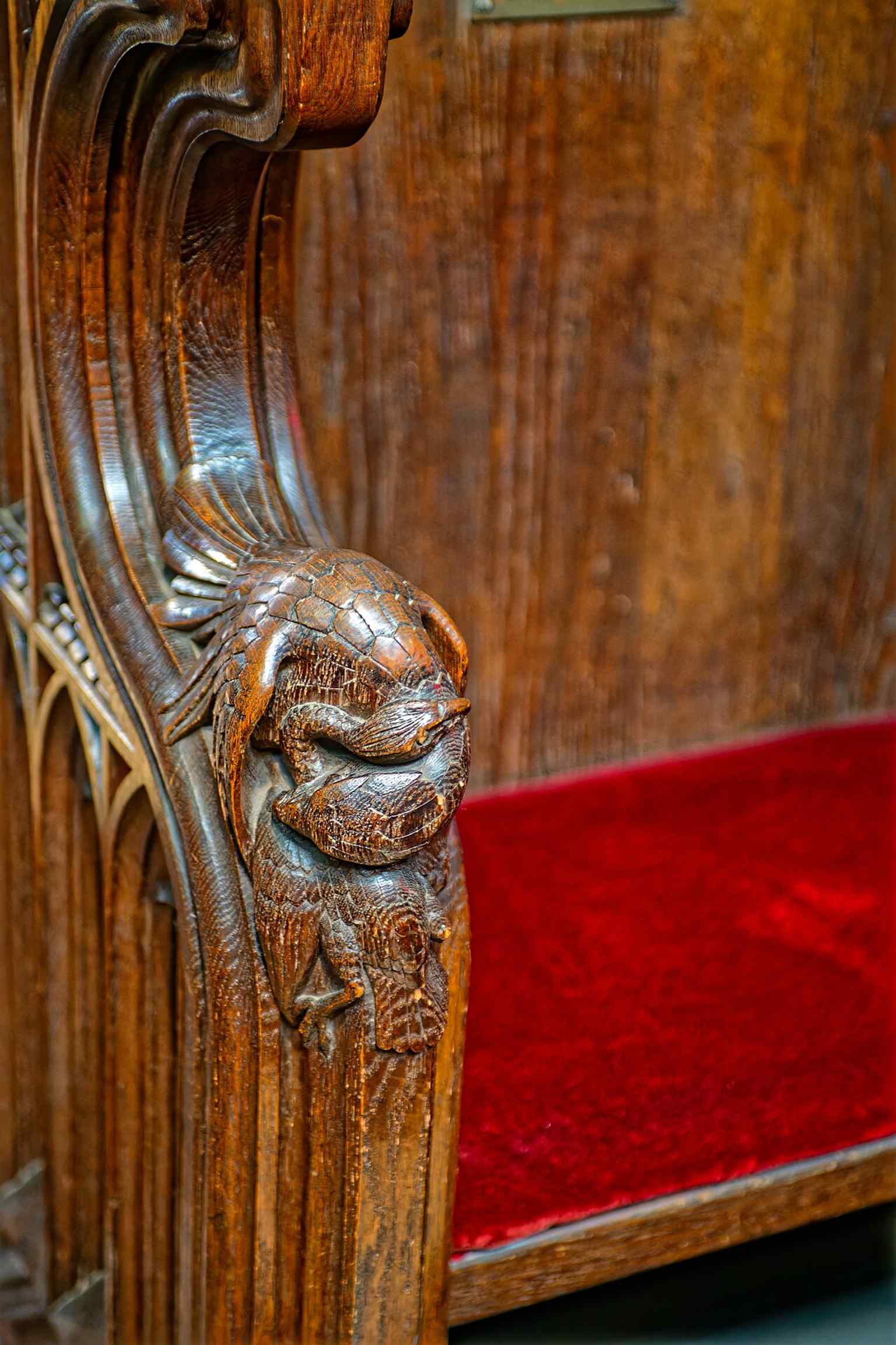 The celebrated choir stalls, carved around 1380, are among Chester Cathedral’s greatest treasures and are famous for their richly detailed misericords.