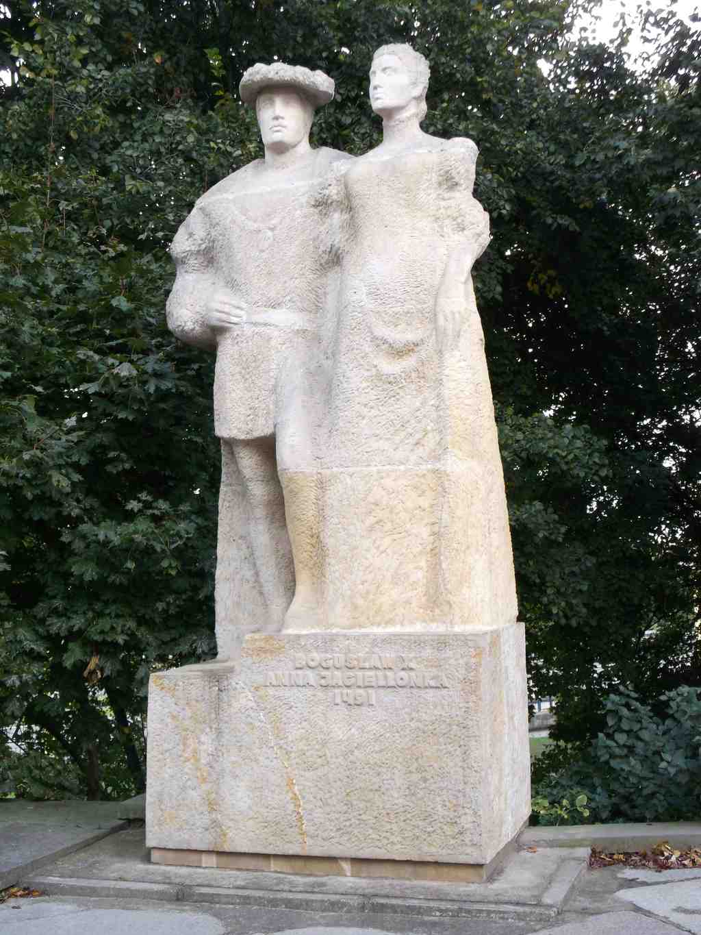 Monument to Duke Bogusław X and his wife Princess Anna Jagiellon in Szczecin