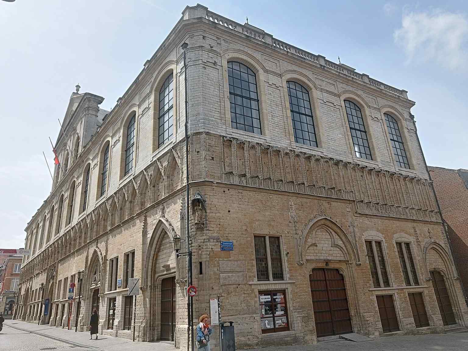 A modern-day view of the Cloth Hall complex, showing the historic façade that survived and was rebuilt after 1914.