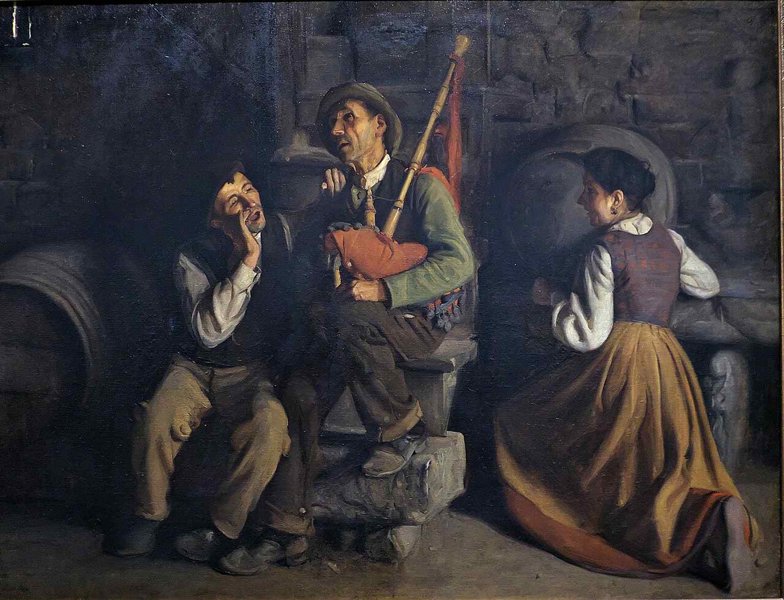 A work from the museum’s modern Asturian painting holdings, representing the regional art that complements the Old Master collection.