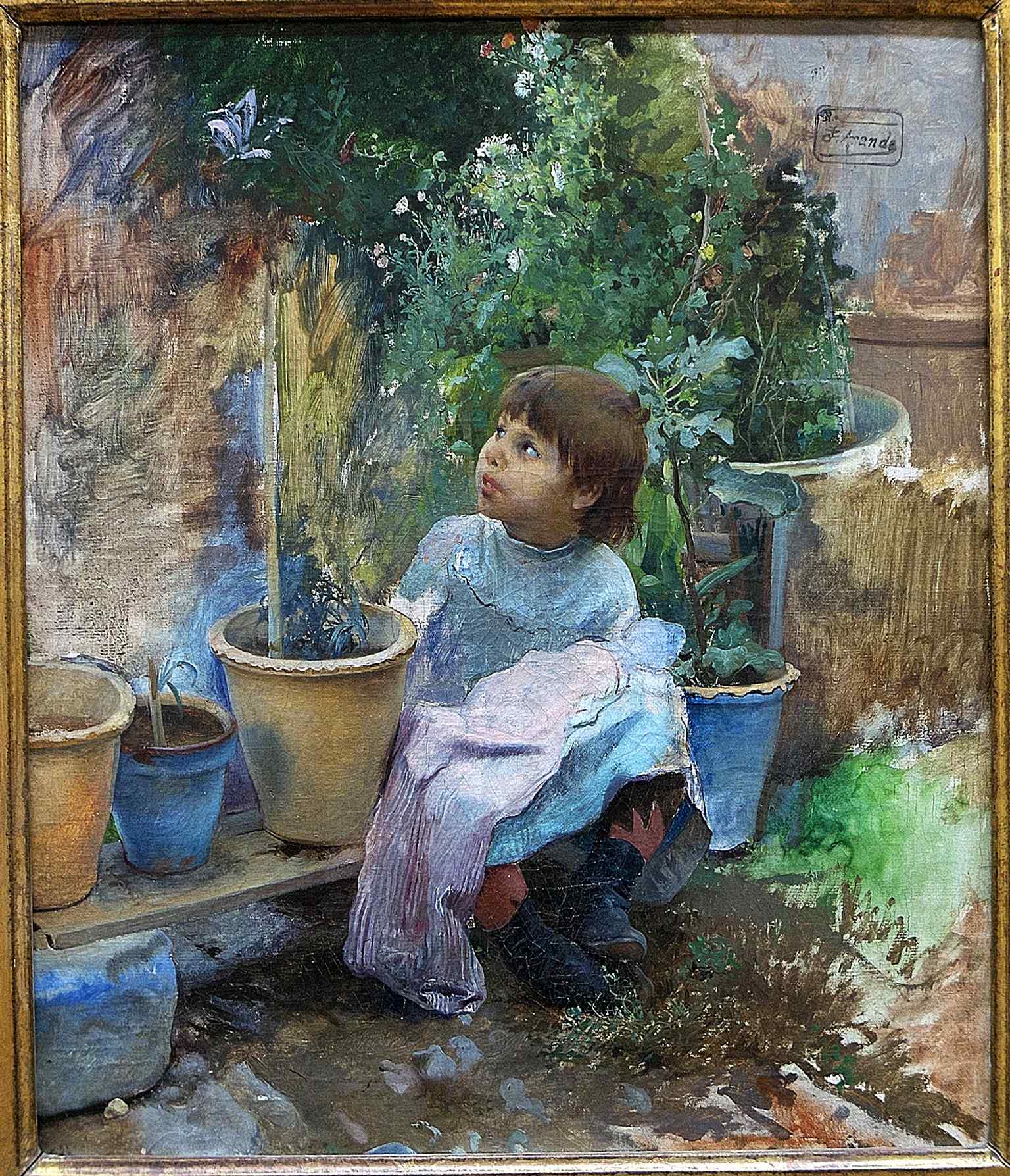 José Jiménez Aranda’s child portrait, notable because the museum also safeguarded and later restituted works by this artist.