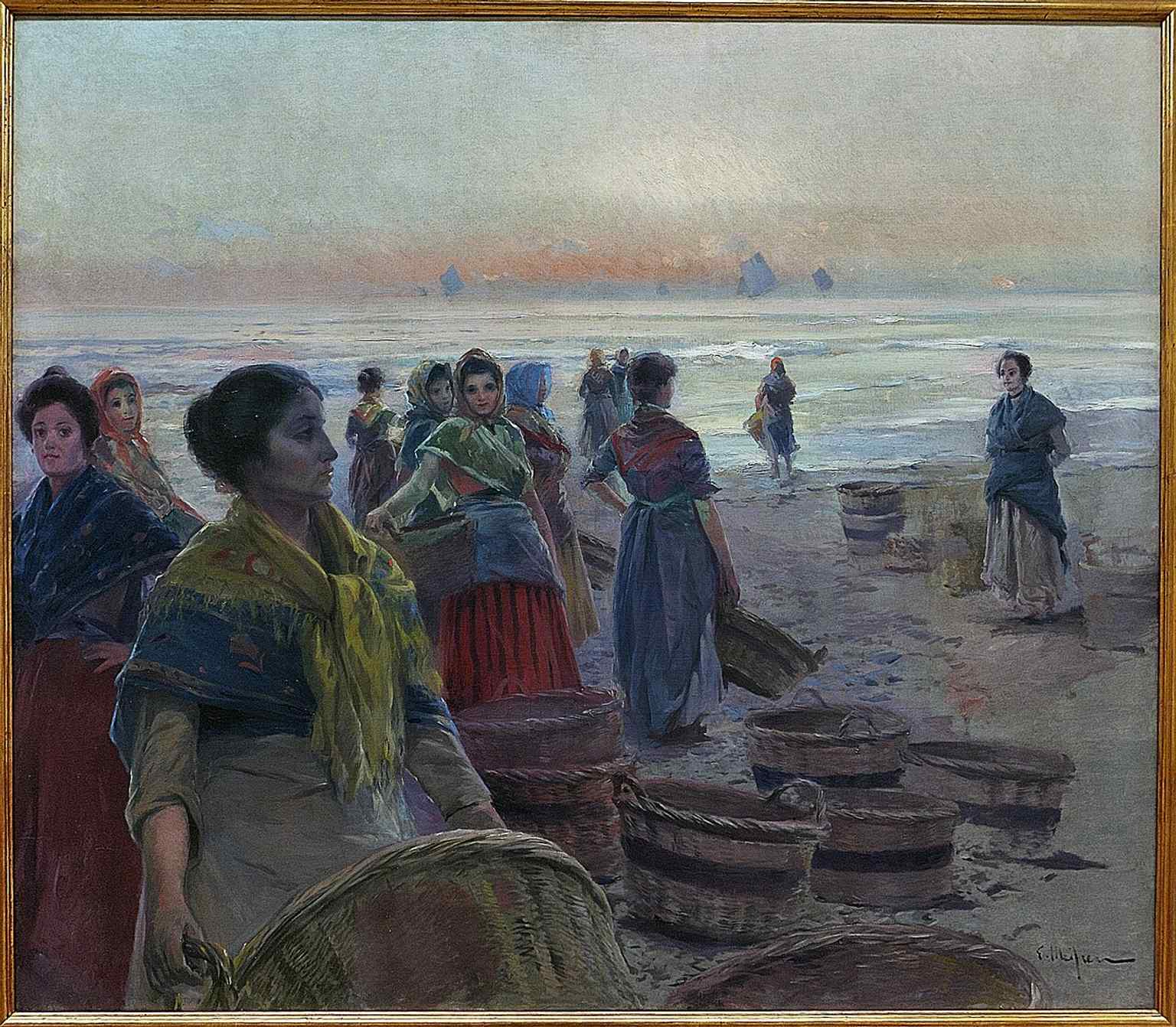 A luminous coastal scene by Eliseo Meifrén, capturing the museum’s 19th- and early 20th-century Spanish painting section.