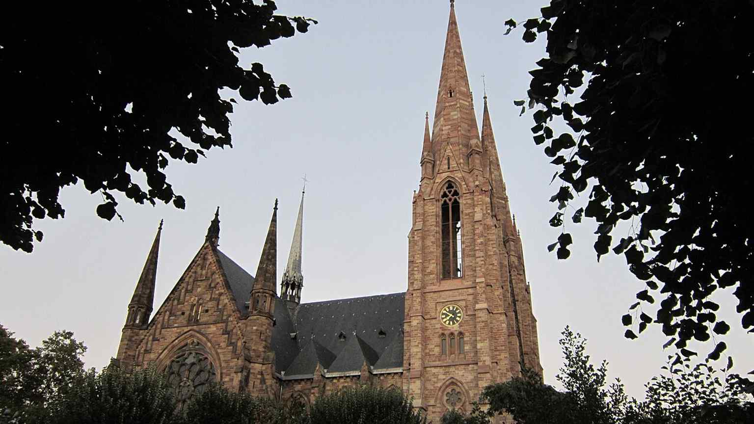 The north side of the church, useful for showing the building’s scale and its many entrances around the perimeter.