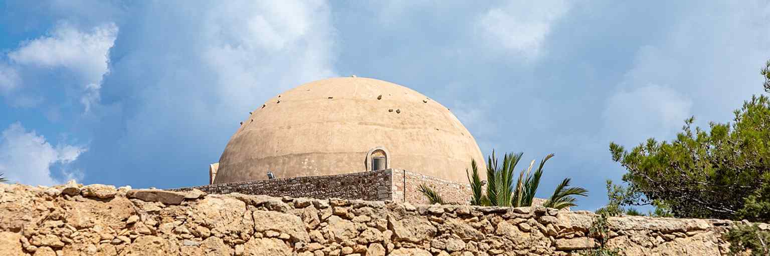 The impressive Sultan Ibrahim Han Mosque, originally the Venetian Cathedral of Saint Nicholas before its conversion during the Ottoman occupation in 1646.