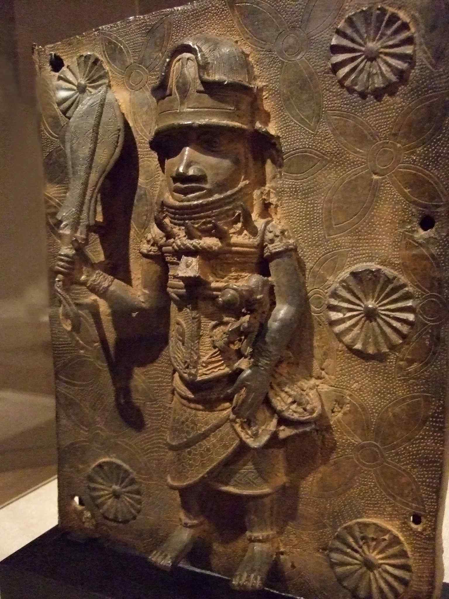 A Benin plaque from Nigeria, one of the DMA’s notable African works and a strong example of court art in the collection.