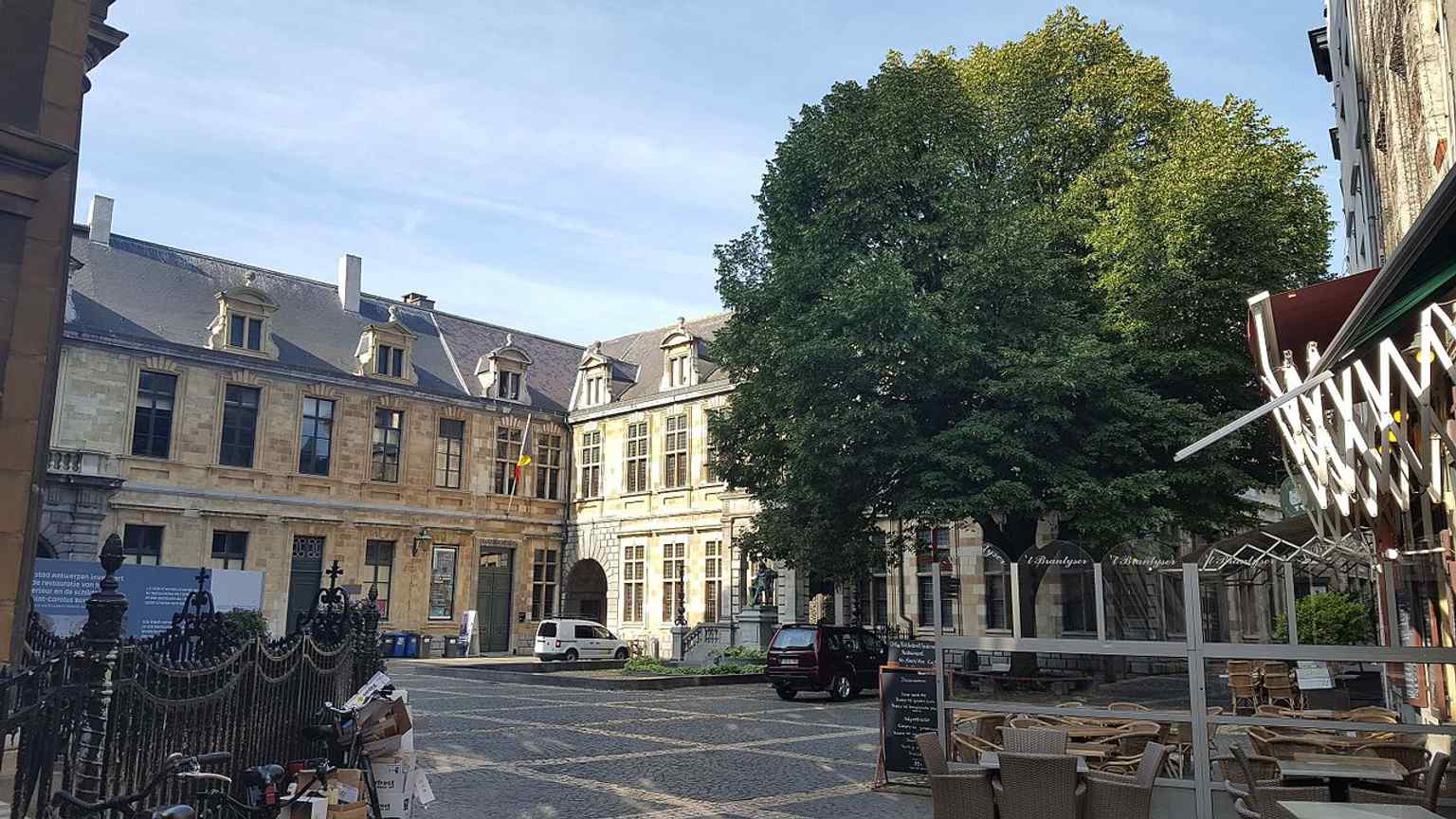 Another broad exterior angle of the same landmark, highlighting the ornate historic architecture of the former Jesuit complex.