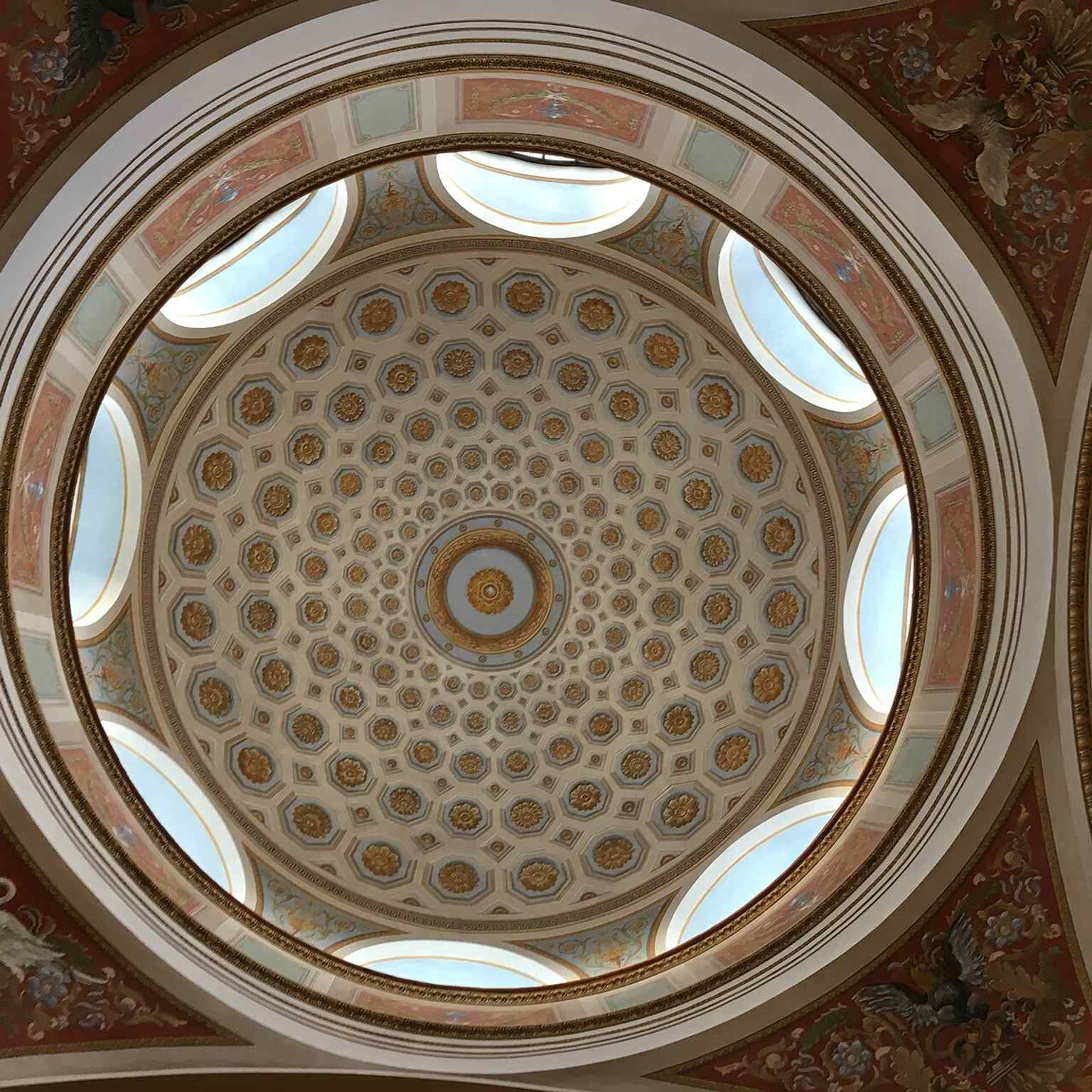 The library’s iconic green dome, a symbol of the Engel-designed building completed in 1840.