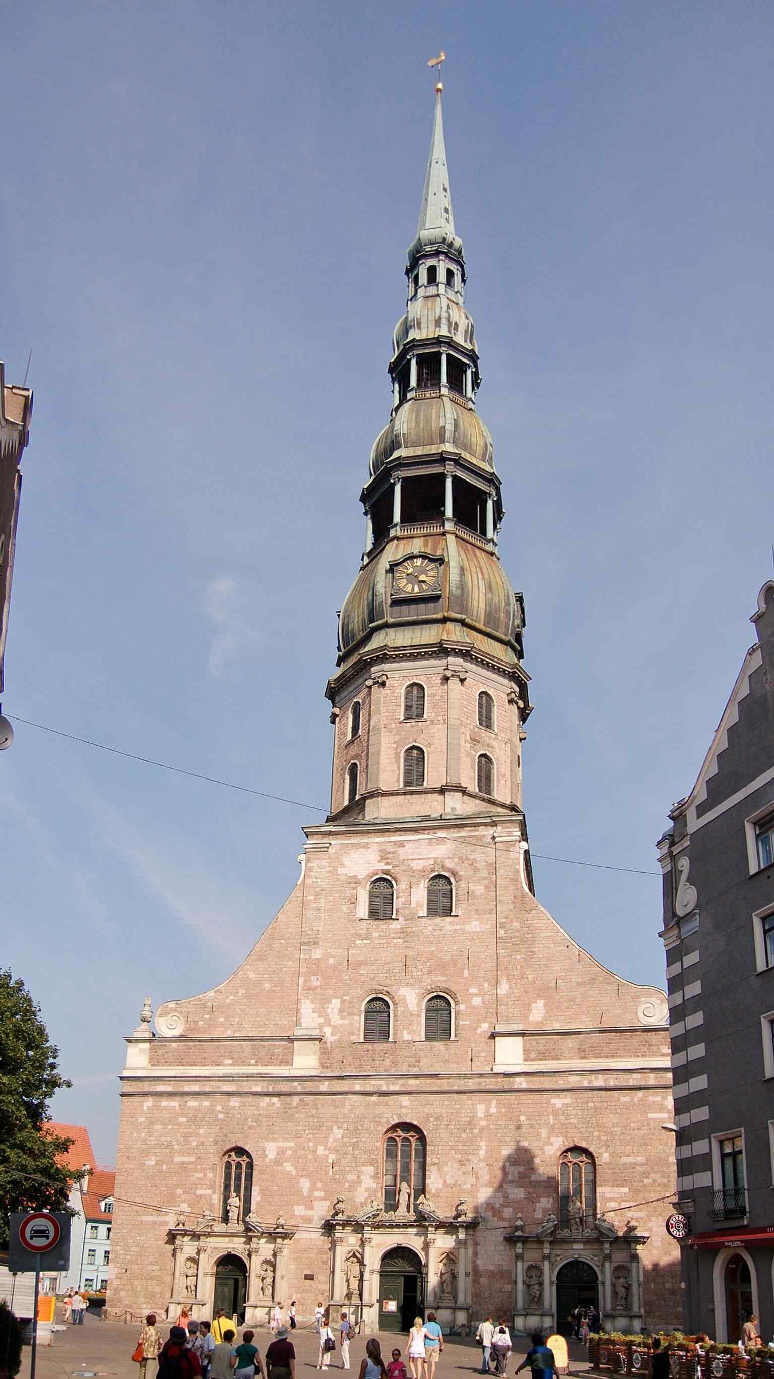 Another older view of the church, offering a straightforward record of the building’s form and the restored tower.