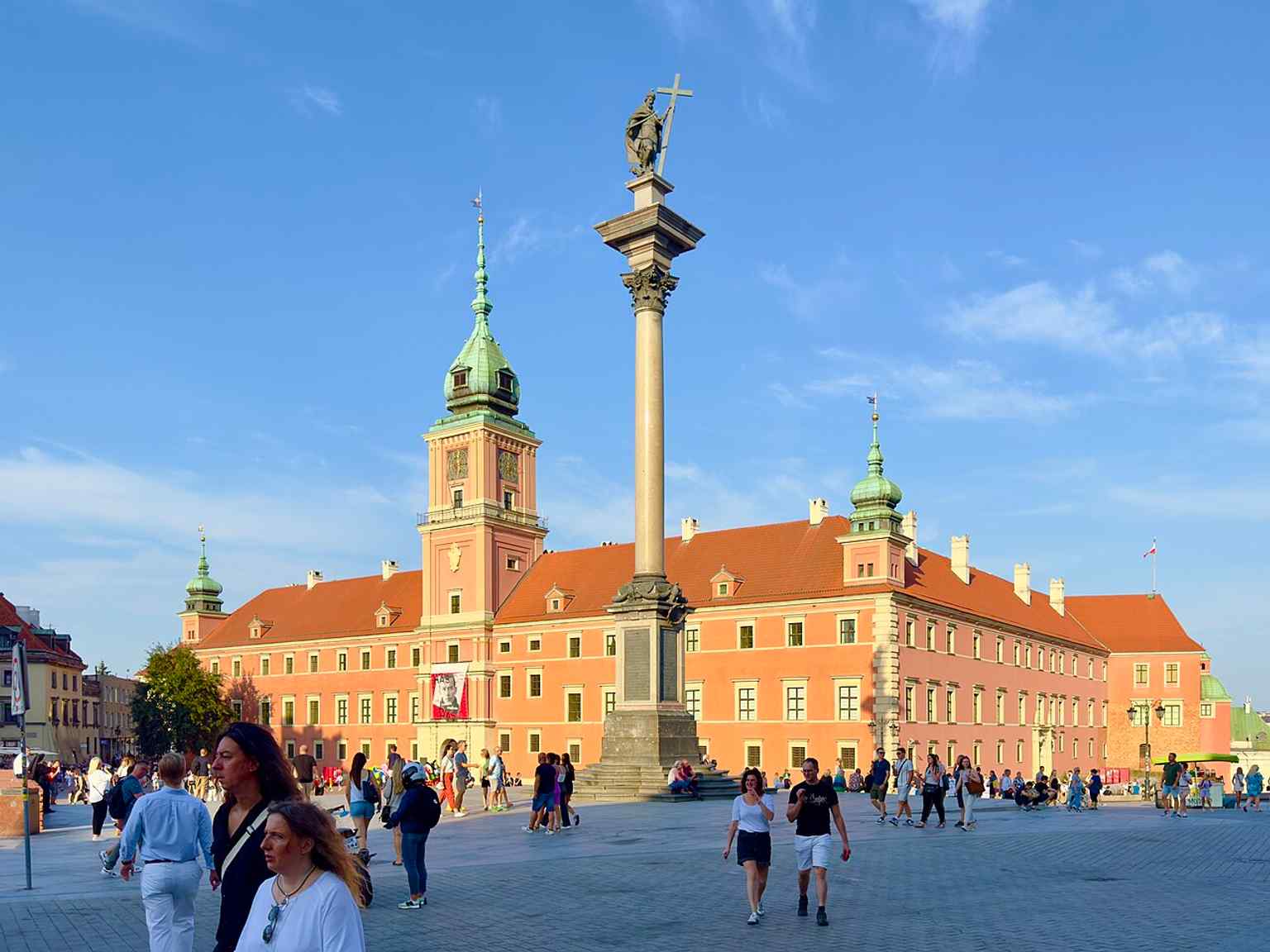 The western façade in 2024, emphasizing the castle’s monumental city-front presence near the historic Old Town.
