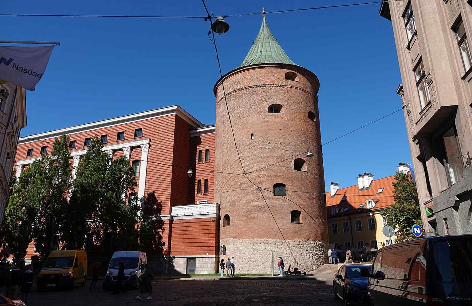 A recent view of the Powder Tower’s restored exterior, now part of the Latvian War Museum complex.