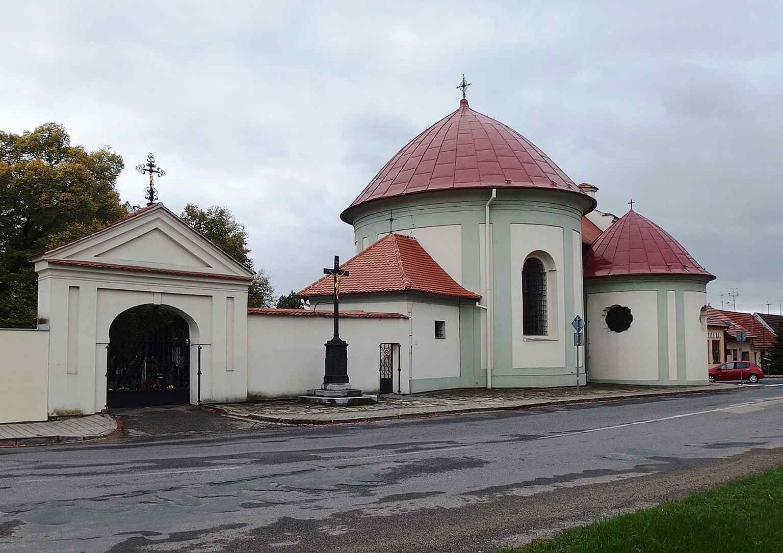 One of the chapel's altars, either the main altar dedicated to St. John the Baptist or one of the renovated side chapels dedicated to the Virgin Mary or the Crucified Savior.