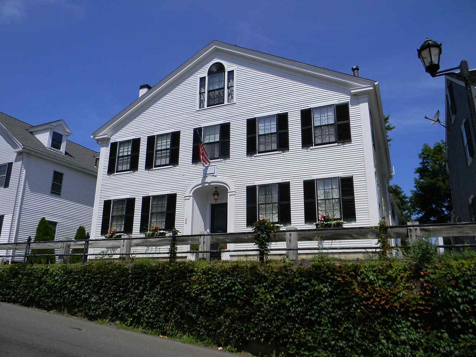 The Parsonage Lot, part of the Plymouth Village Historic District, which features streets laid out as early as 1633.