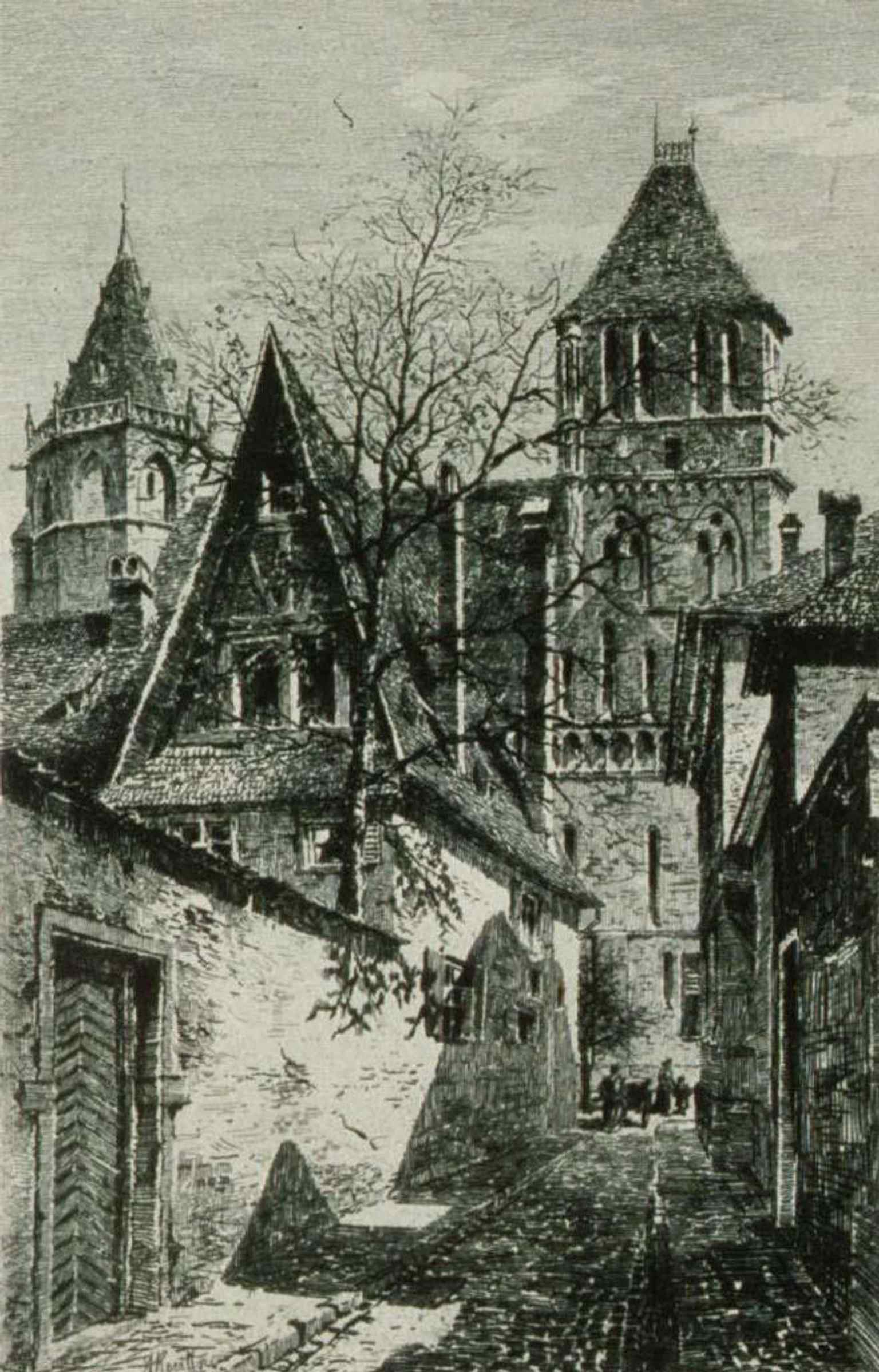 A 1898 street scene with Saint Thomas Church, useful for evoking the neighborhood around the church at the end of the 19th century.