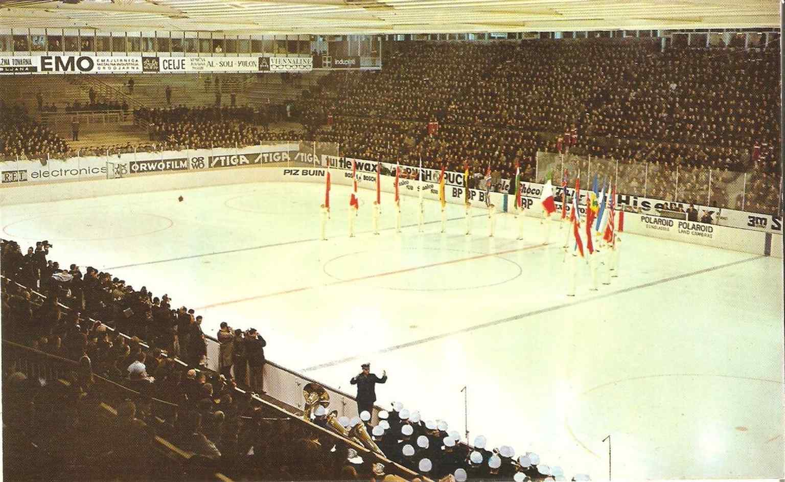 The larger arena, affectionately nicknamed the 'Ice Hall', is home to HK Olimpija ice hockey club and known for passionate crowds during games like this one in 2013.