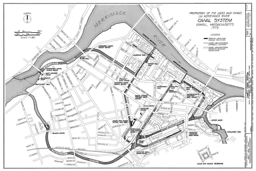 Lowell Power Canal System and Pawtucket Gatehouse