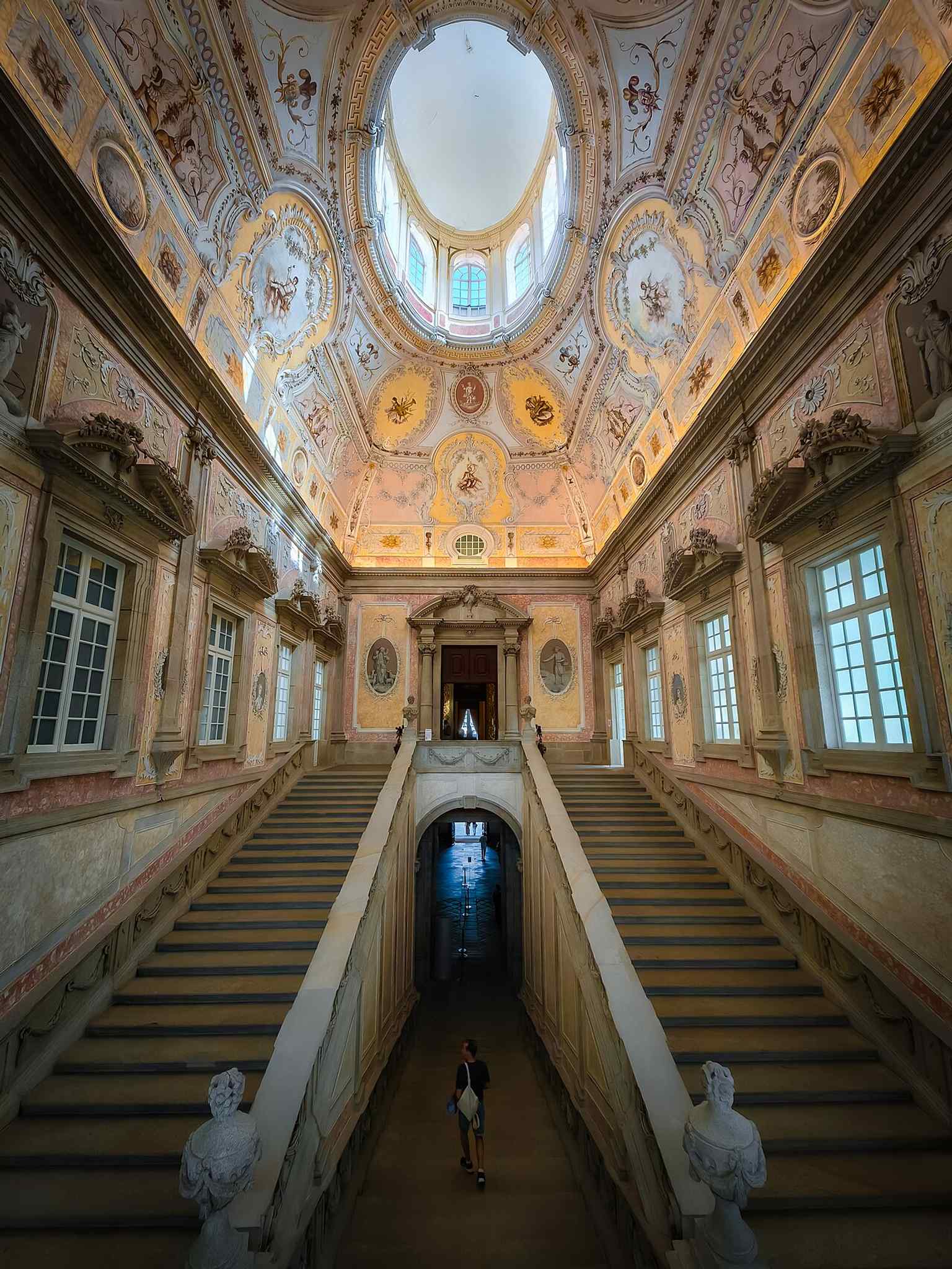 Another interior of the Episcopal Palace, reflecting its 18th-century rebuild and its current role as a museum and living bishop’s residence.