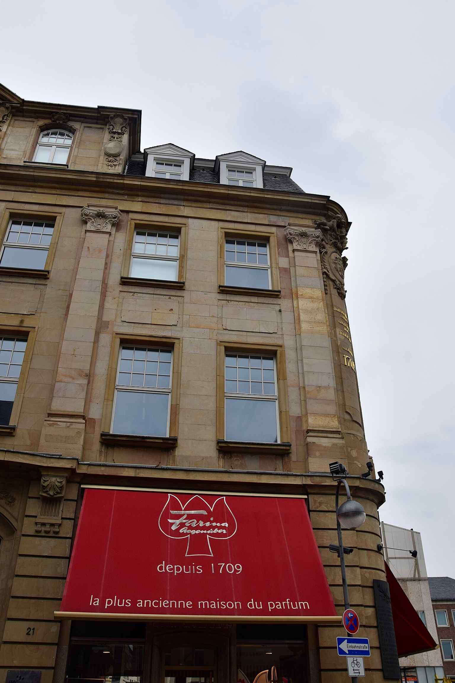 View the historic Farina House, home to the world's oldest existing perfume factory, Johann Maria Farina, since 1723.