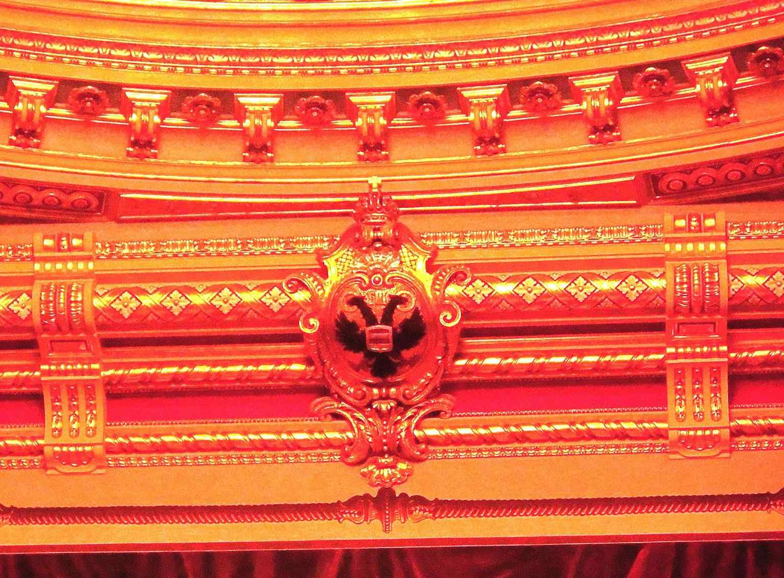 Decorative cartouche work like this shows the eclectic mix of neo-Renaissance, neo-Baroque, and Neoclassical design.