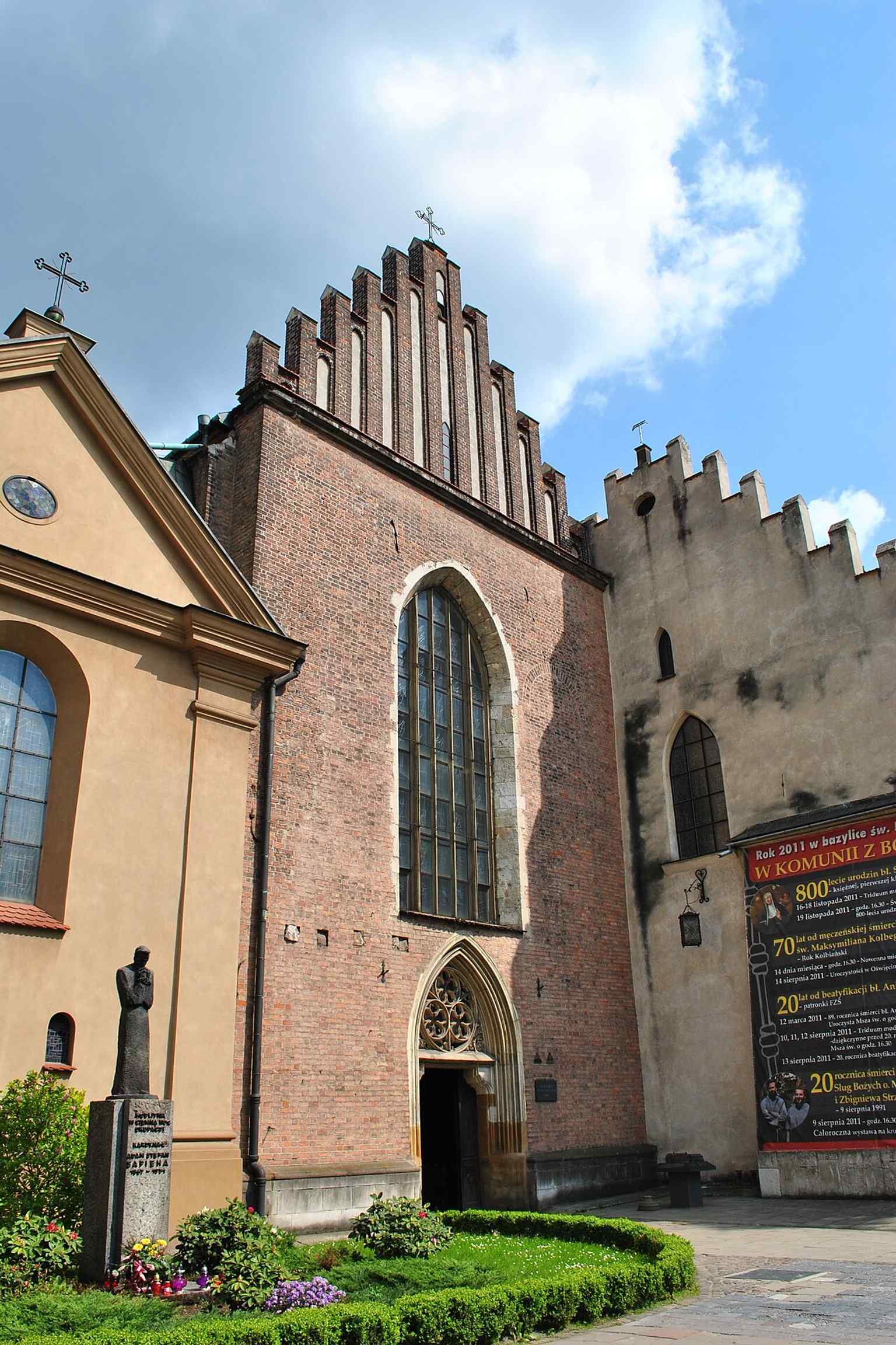 The church from Franciszkańska Street in 2011, giving a compact urban view of the basilica in its historic setting.