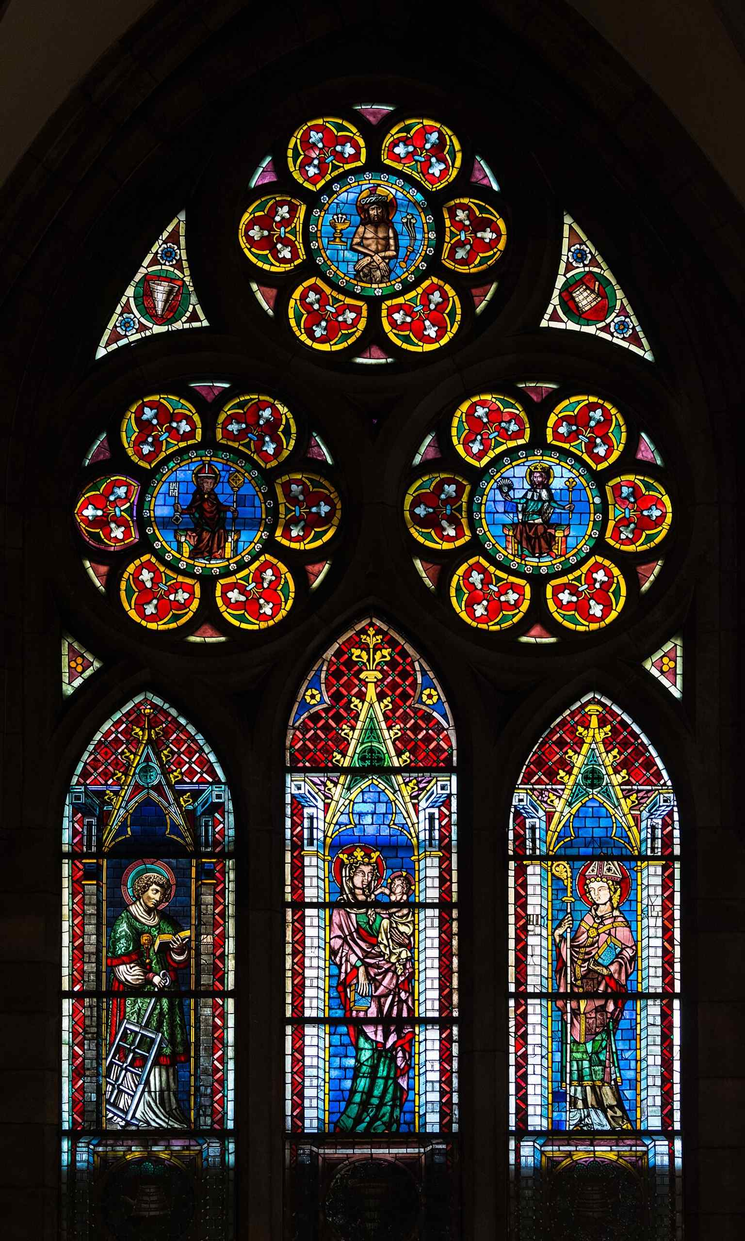 The Coopers’ Window, one of the remarkable stained-glass cycles preserved in the Minster’s aisles.