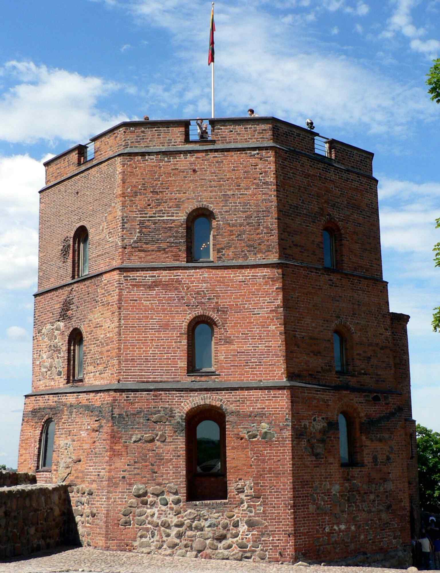 The surviving tower on Gediminas Hill — the last remaining part of the Upper Castle of Vilnius.