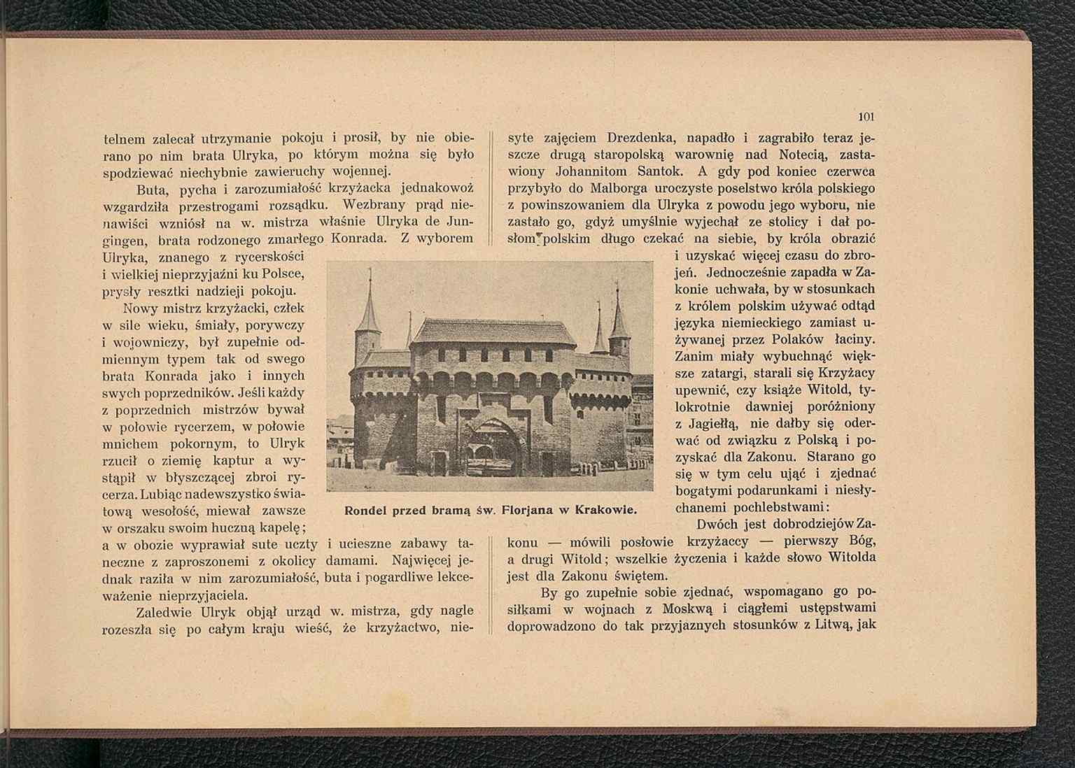 A 1910 publication connected to the Grunwald anniversary recalls the controversial plan to place a Panorama Grunwaldzka inside the Barbican.