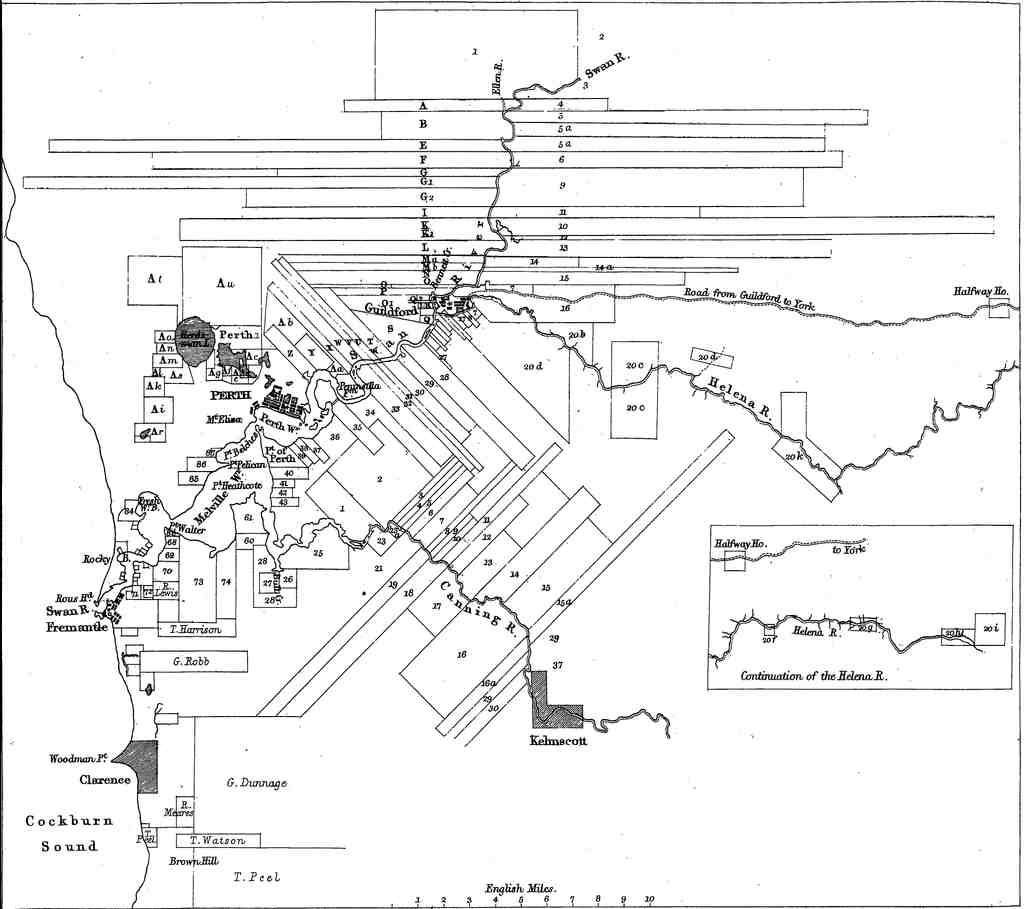 Land grants in the Swan River Colony