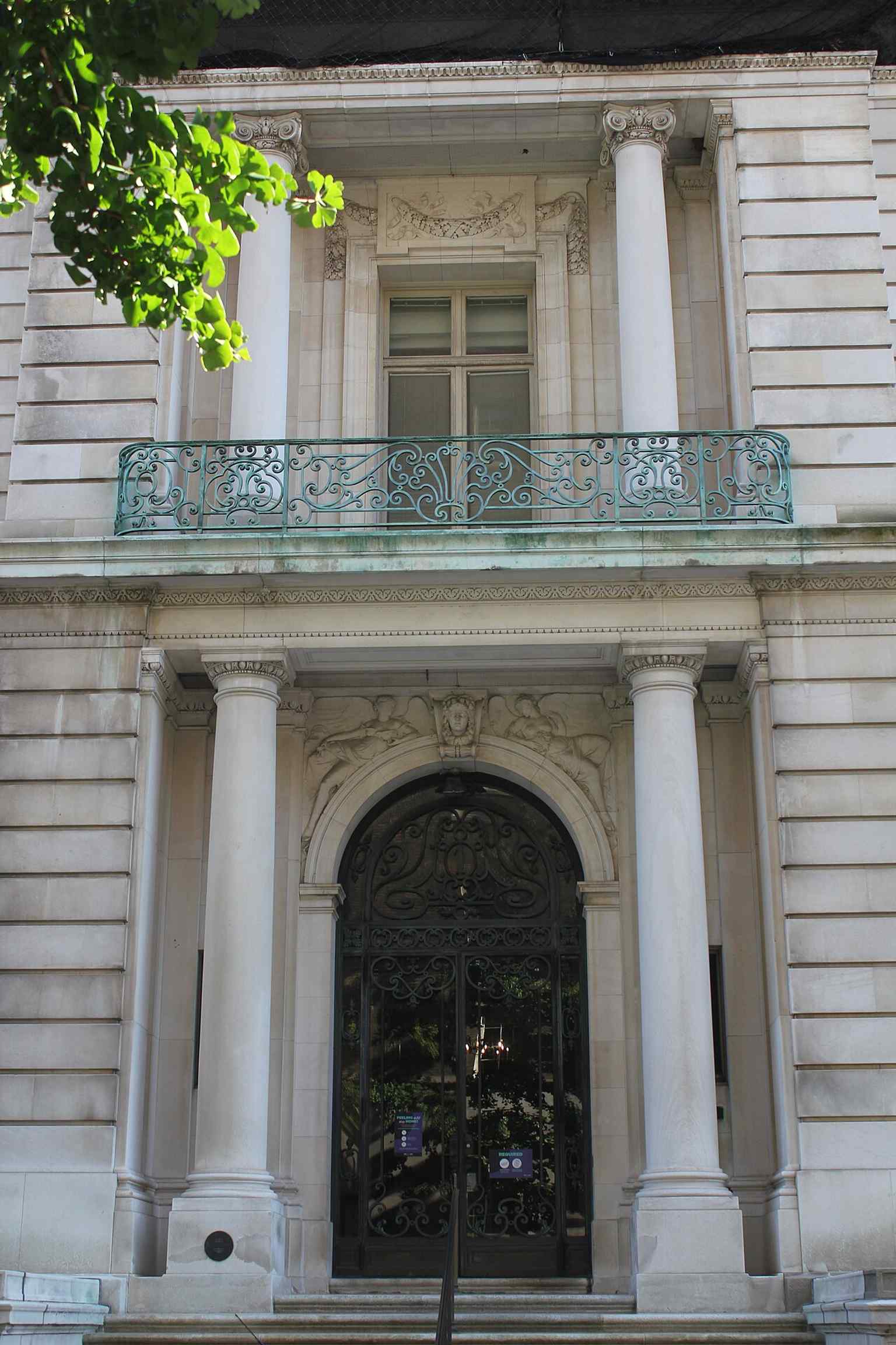 This view highlights the James B. Duke House's prominent location on the northeast corner of Fifth Avenue and 78th Street, directly across from Central Park.
