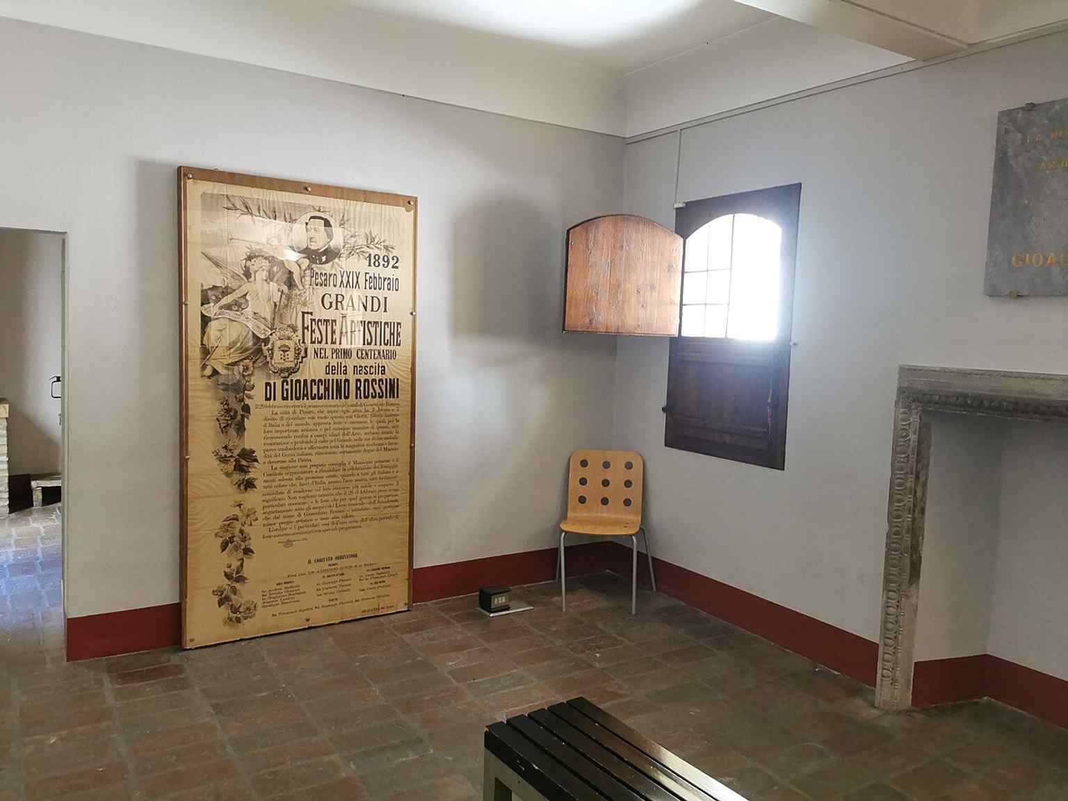 A historical-style view that suits the museum’s story of Rossini’s canonization as a national monument in 1904.