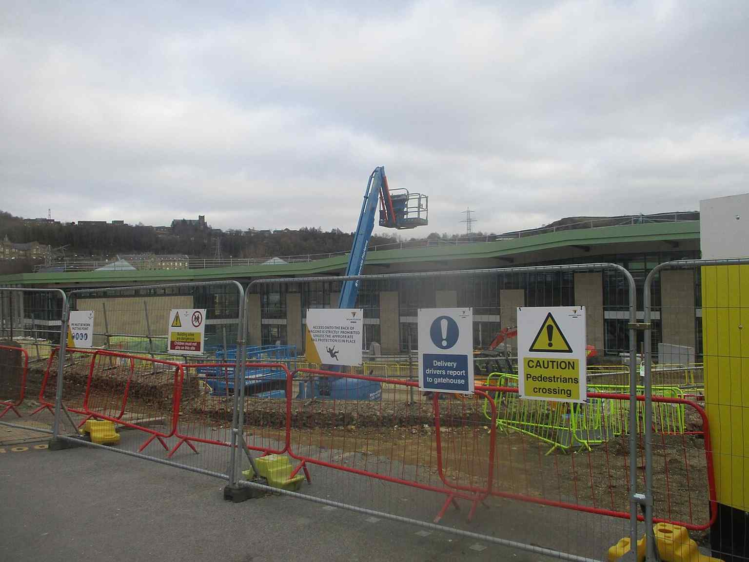 A view from Northgate during construction, one of the three town-centre access routes mentioned in the station’s description.